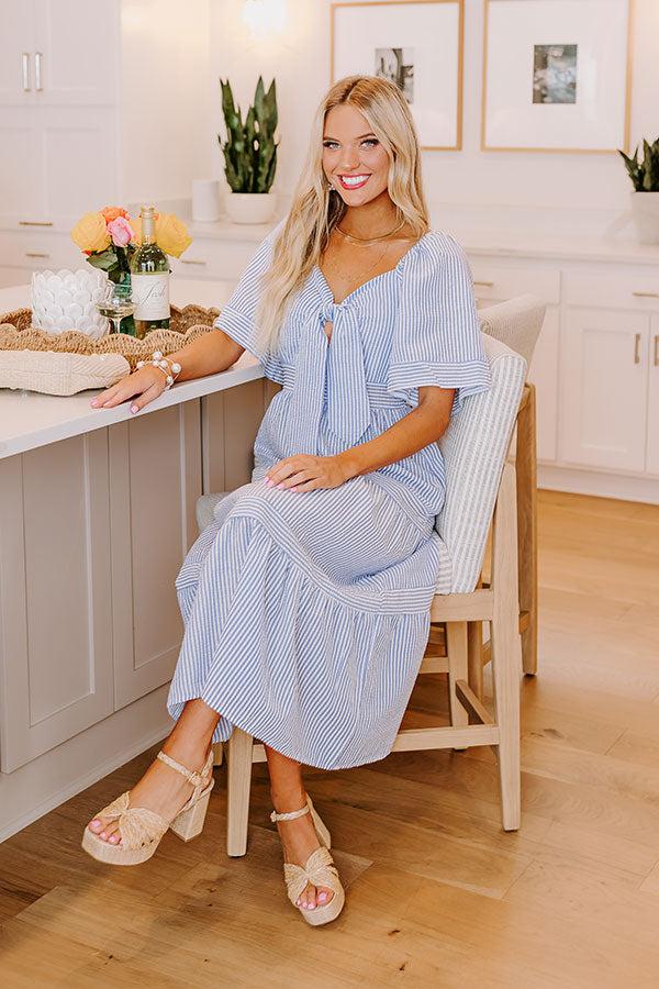 Dockside Dreams Seersucker Maxi Dress Product Image