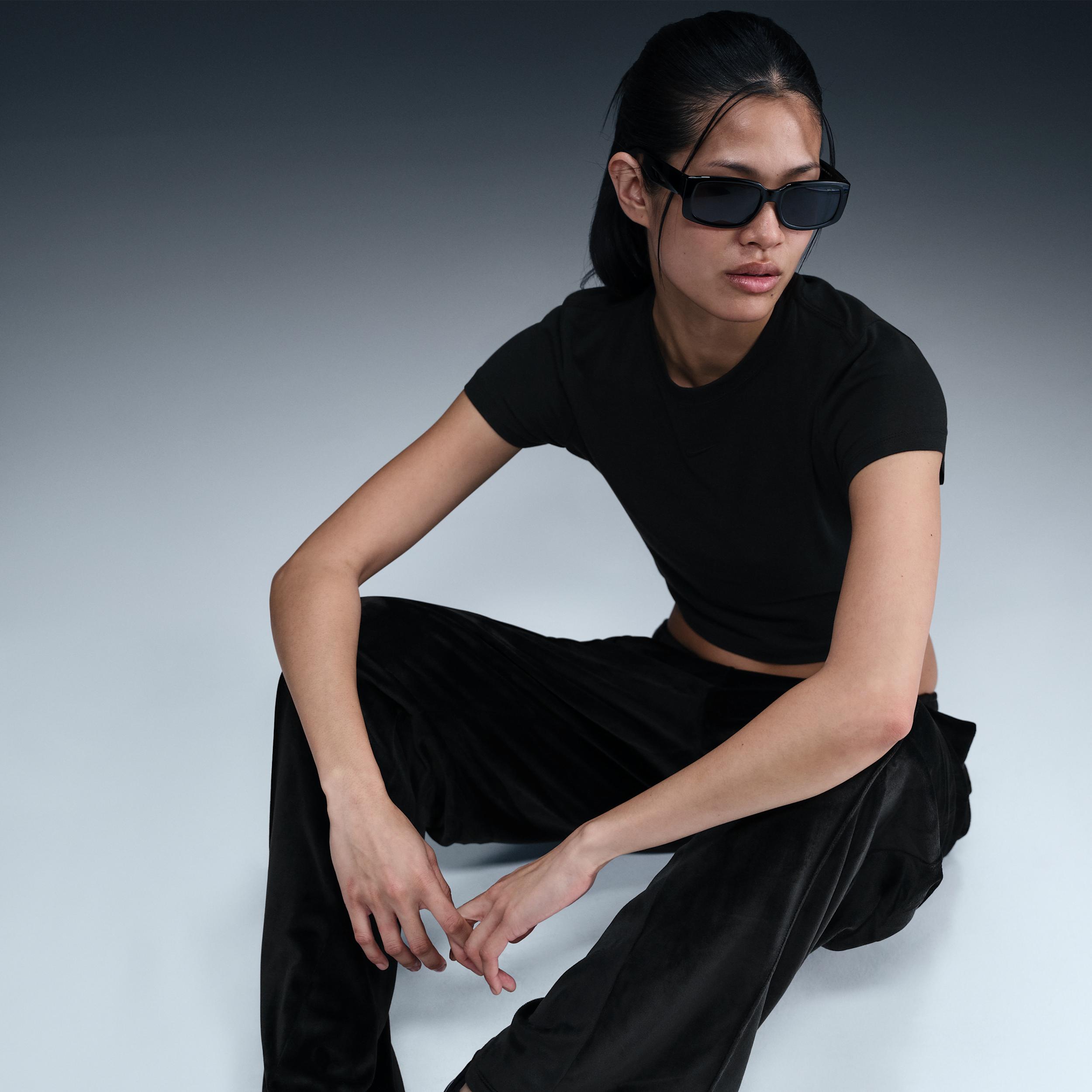 Womens Nike Sportswear Chill Knit Cropped T-Shirt | HF9538-423 Product Image