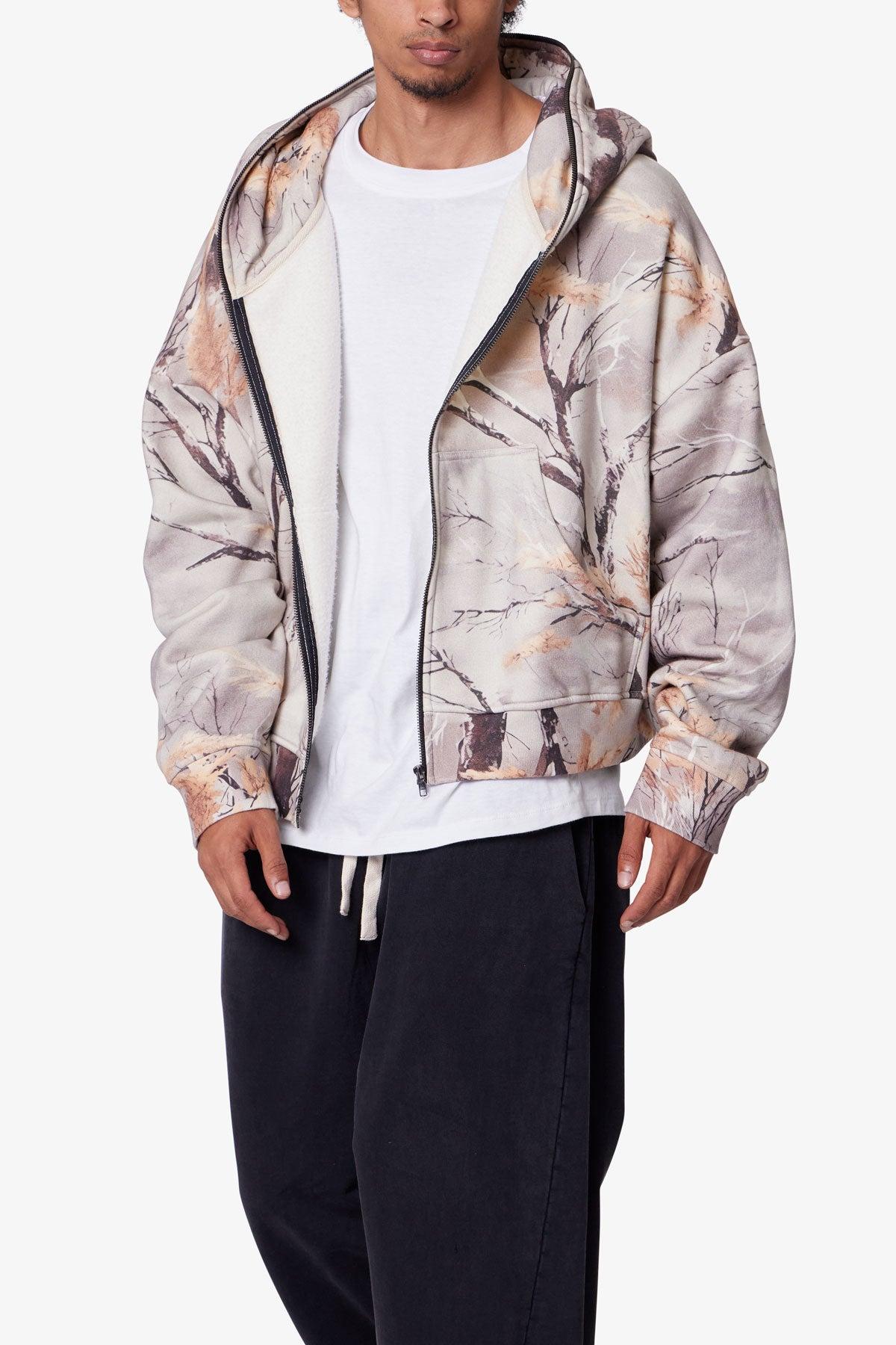 Full Zip Hoodie - Snow Camo Product Image