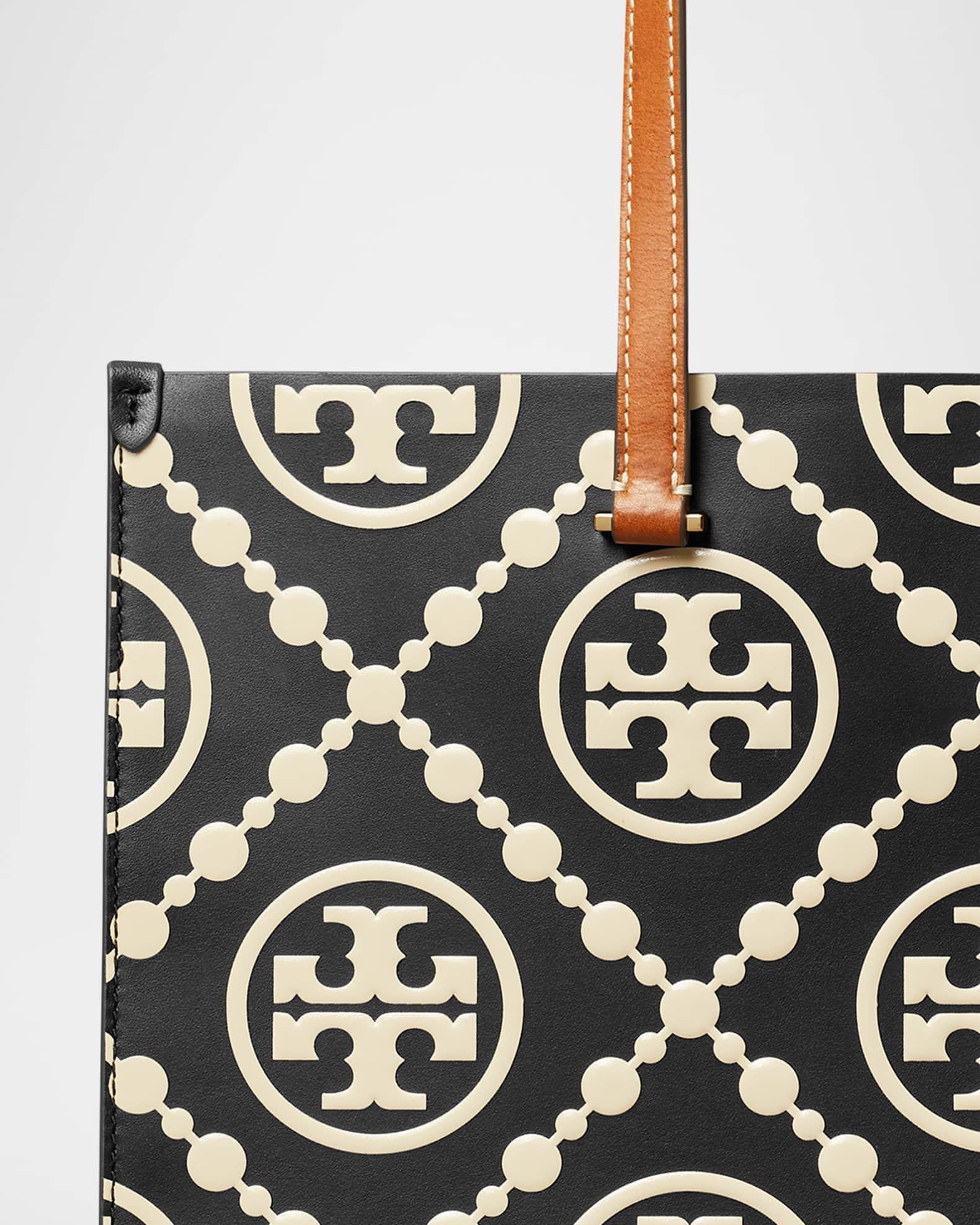 T Monogram Embossed Leather Tote Bag Product Image
