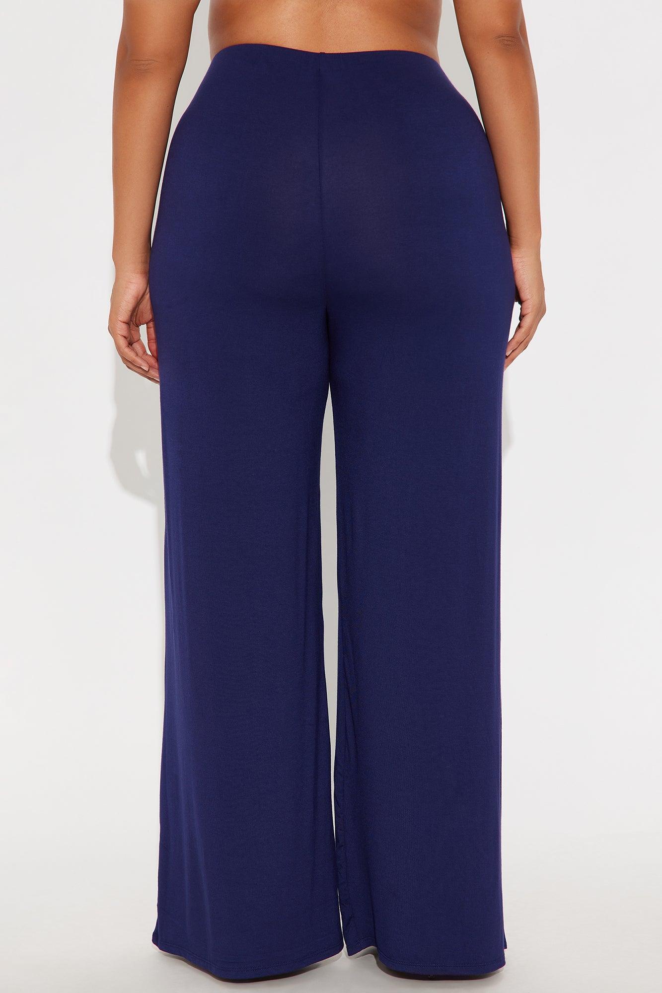 Samaria Easy Jersey Wide Leg Pant 32 - Navy Female Product Image