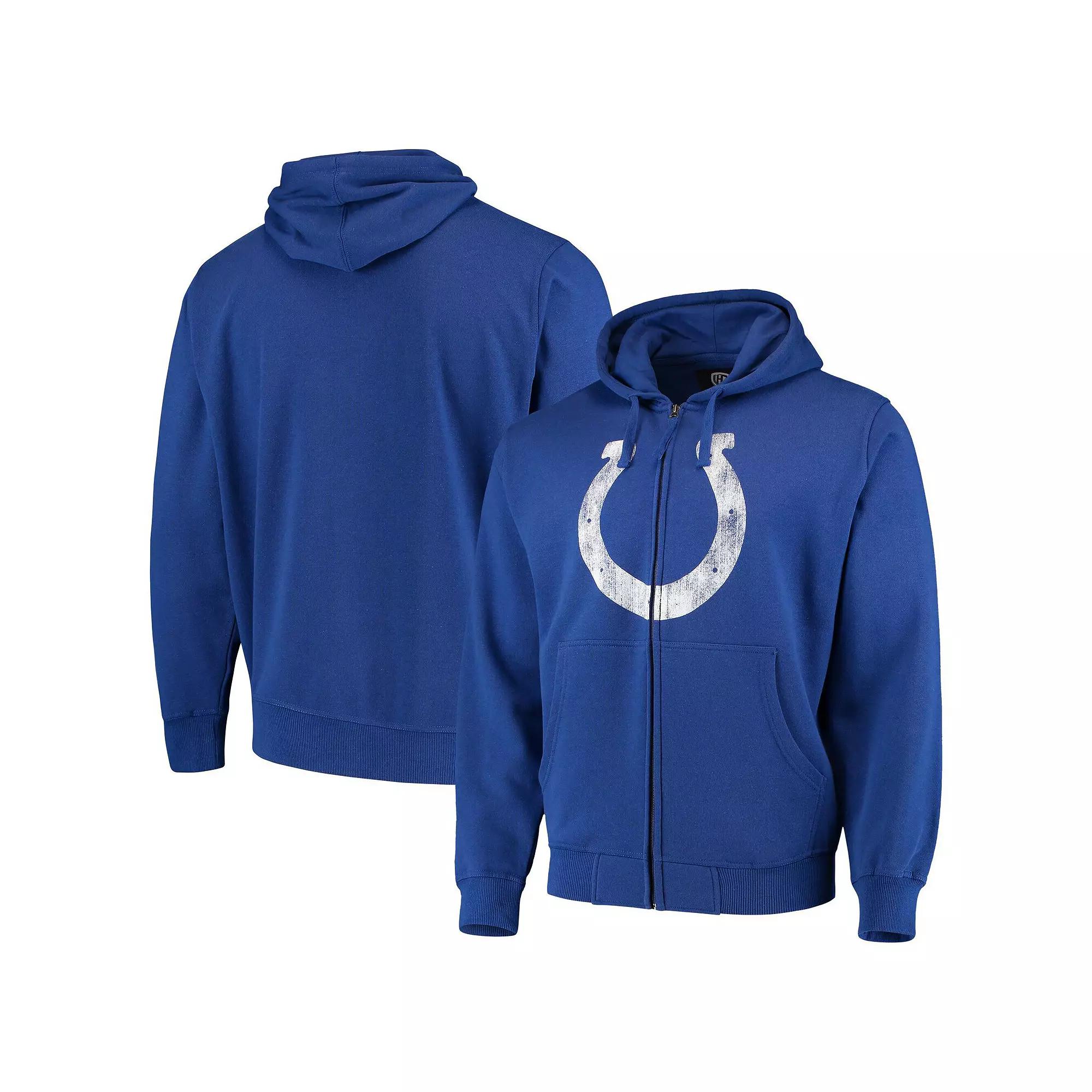 Men's G-III Sports by Carl Banks Royal Indianapolis Colts Primary Logo Full-Zip Hoodie, Size: Large, Blue Product Image