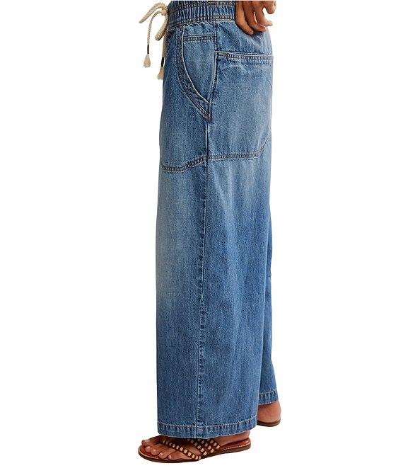 Free People Easy Peasy Pull-On Boyfriend Denim Jeans Product Image
