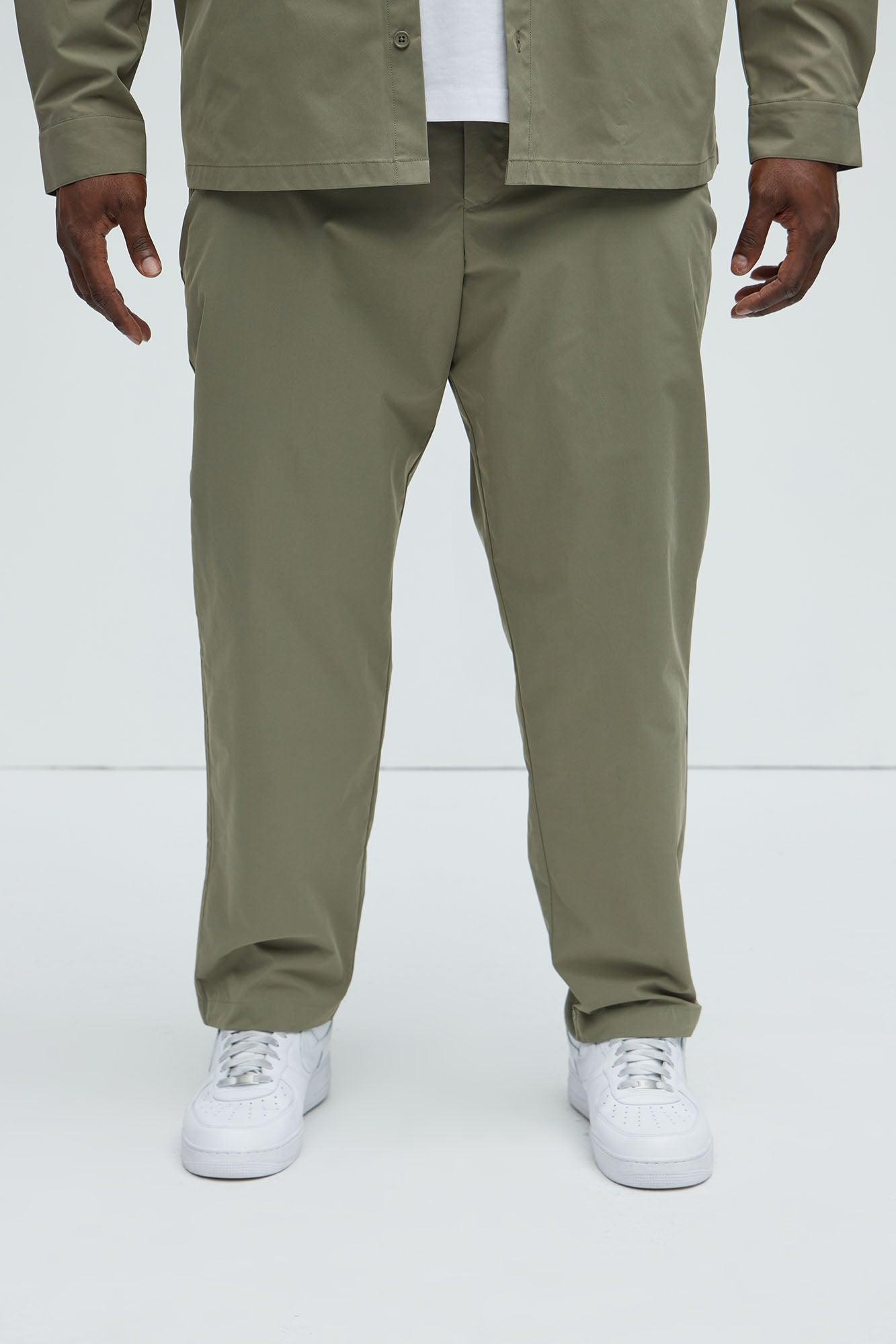 Ansel Hybrid Slim Commuter Pants - Olive Product Image