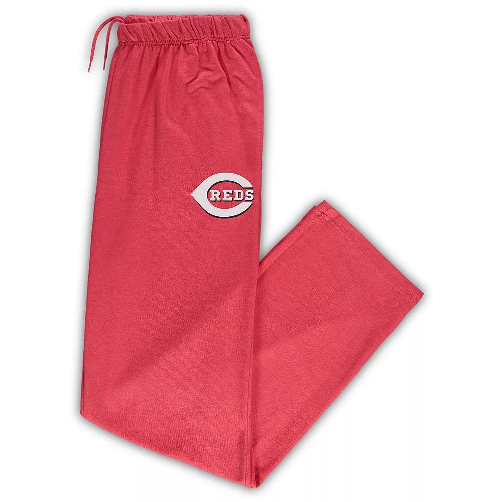 Men's Heathered Red Cincinnati Reds Big & Tall Pajama Pants,  Product Image
