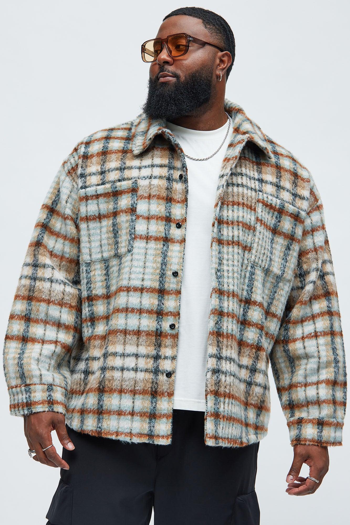 Move Up Plaid Shacket - Tan/Multi Product Image