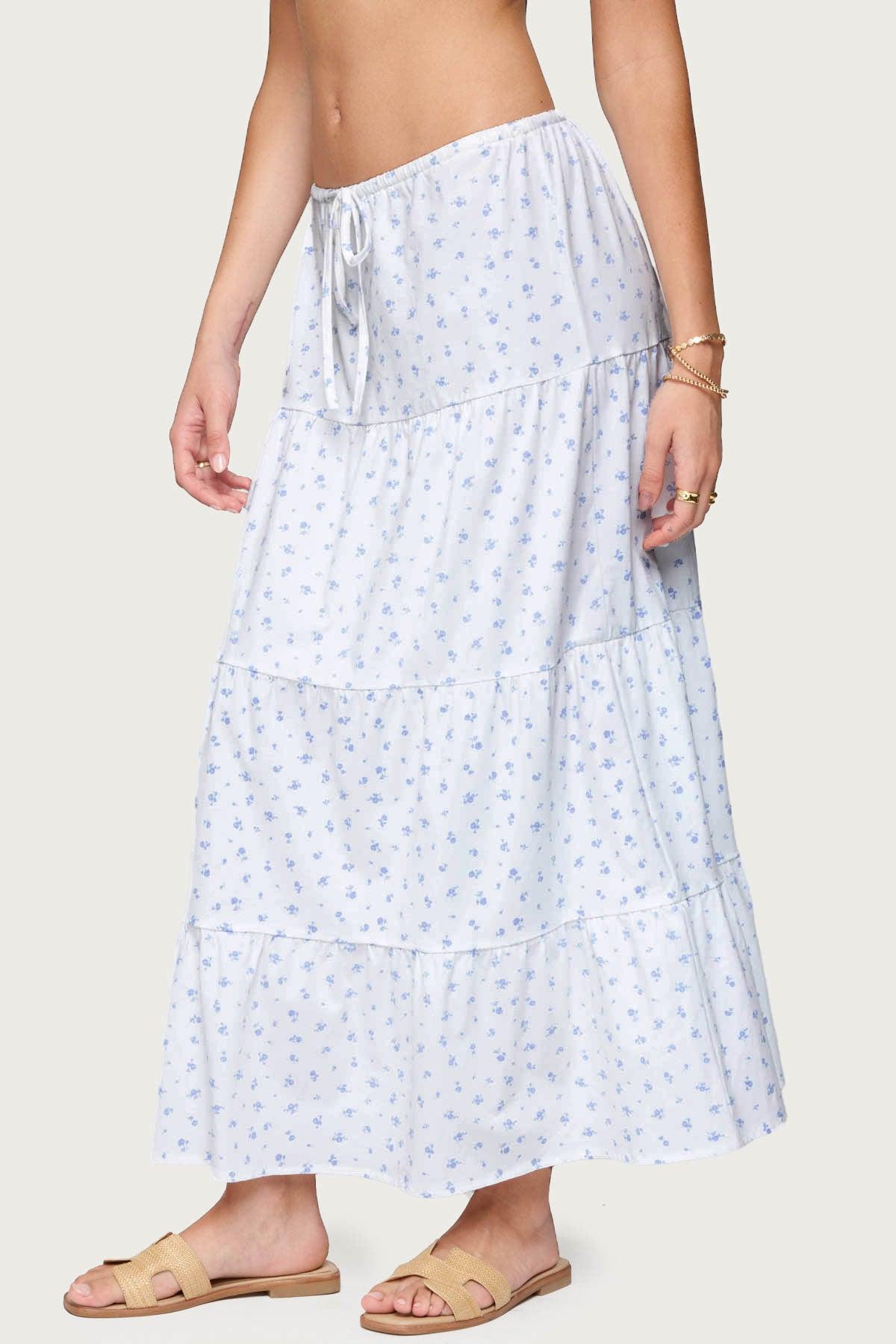 Charley Floral Tiered Maxi Skirt Product Image