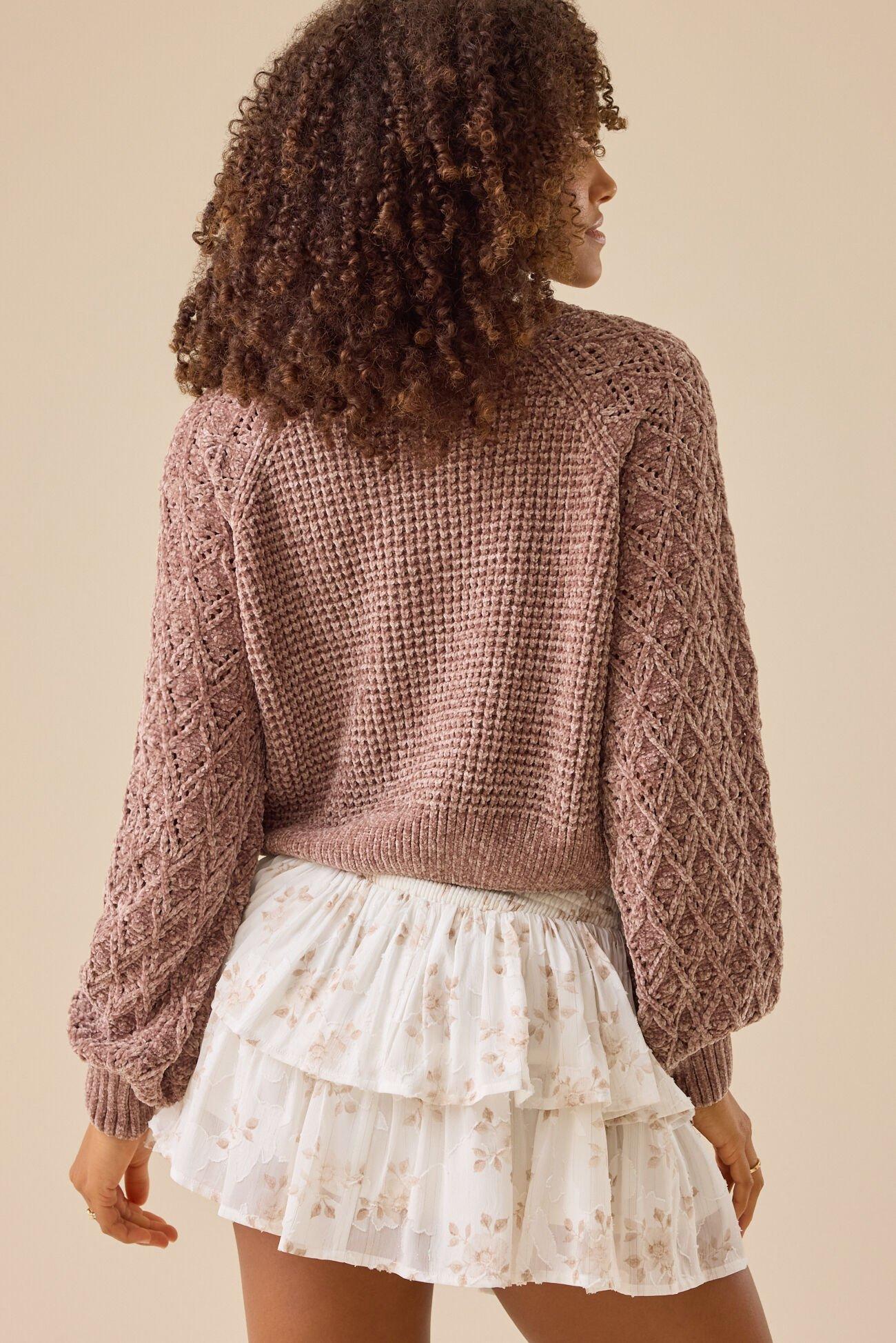 Hailey Chenille Pointelle Sweater Product Image