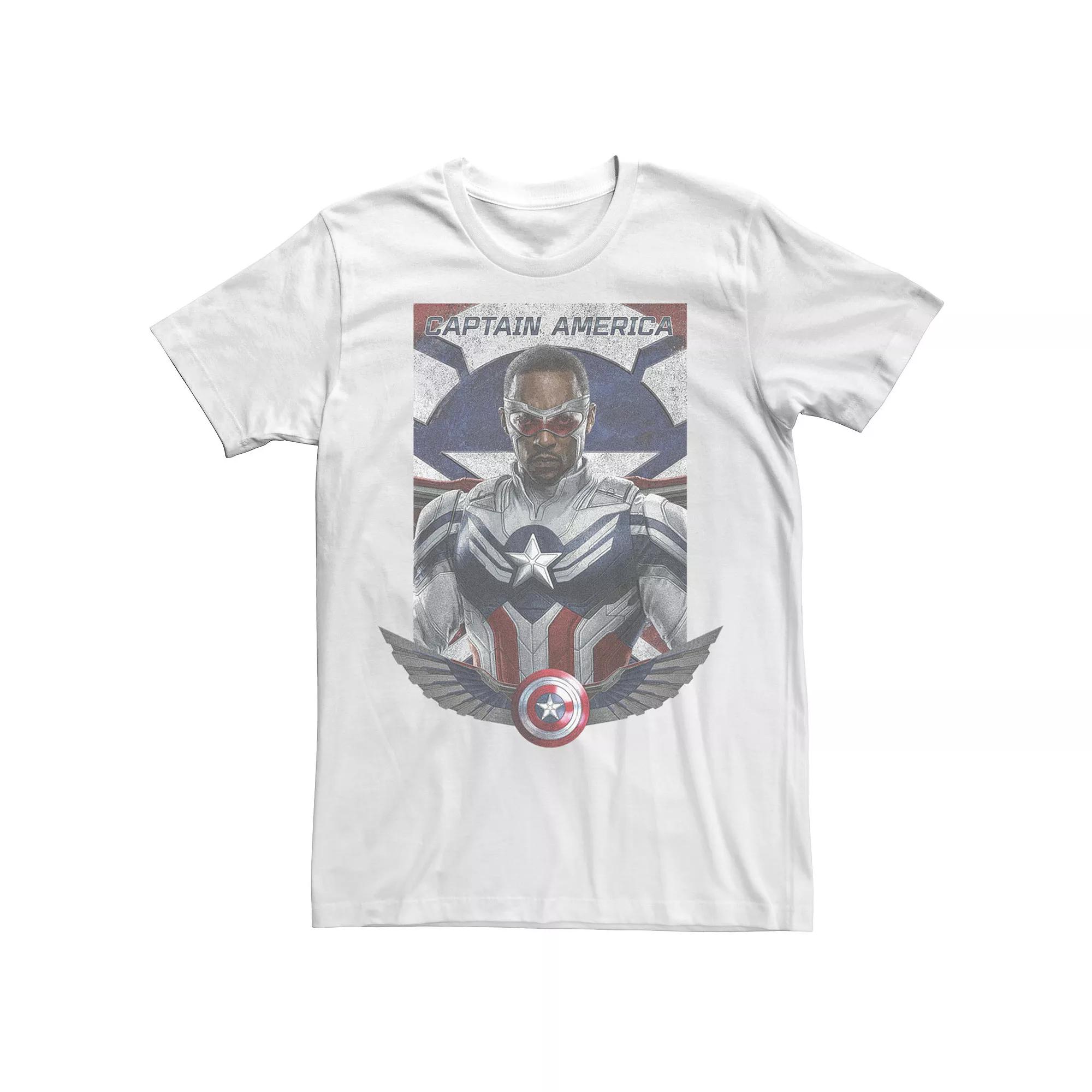 Men's Marvel Captain America The Falcon And The Winter Soldier Falcon In Flight Tee, Size: XS, White Product Image