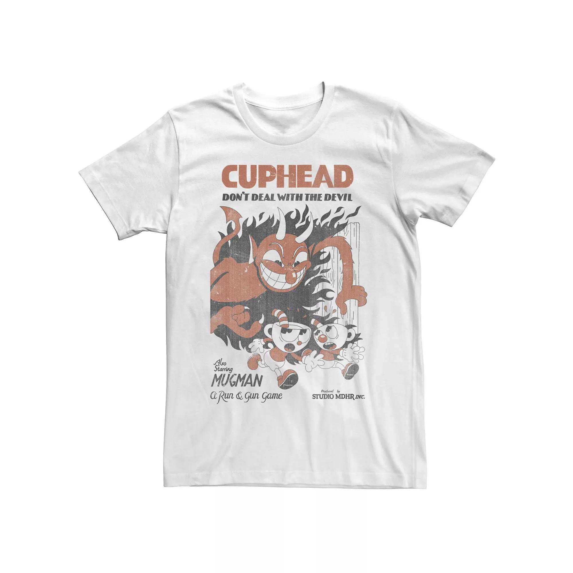 Men's Cuphead Vintage Don't Deal With The Devil Tee,  Product Image