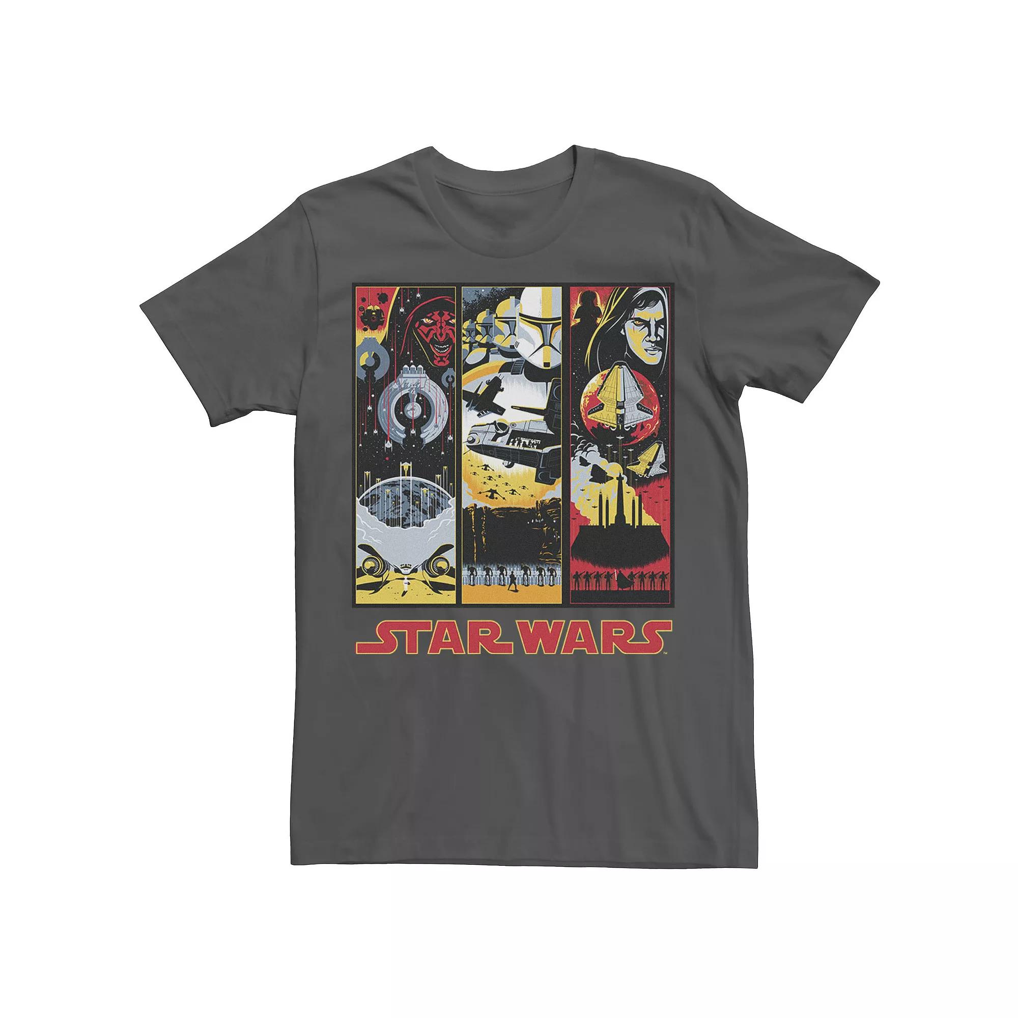 Men's Star Wars Maul Trooper Anakin Retro Panels Graphic Tee,  Product Image