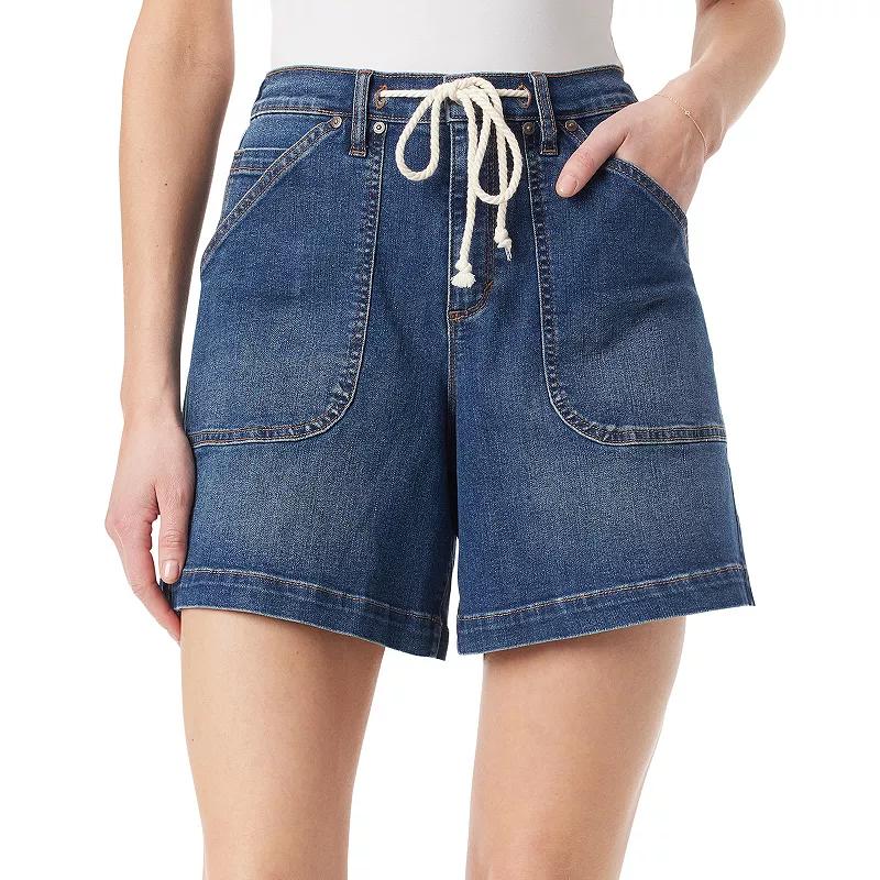 Petite Gloria Vanderbilt Utility Shorts, Women's,  Product Image