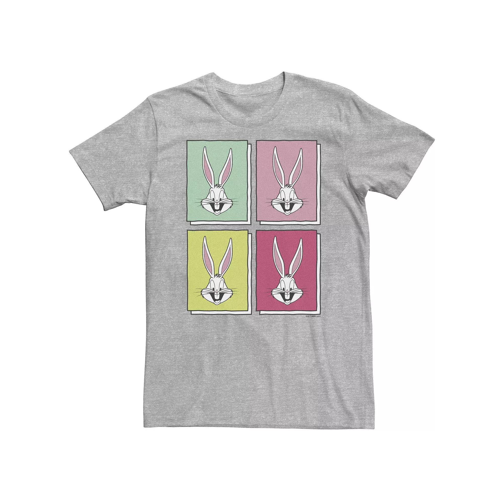 Big & Tall Looney Tunes Bugs Bunny Colored Boxed Portraits Tee, Men's,  Product Image