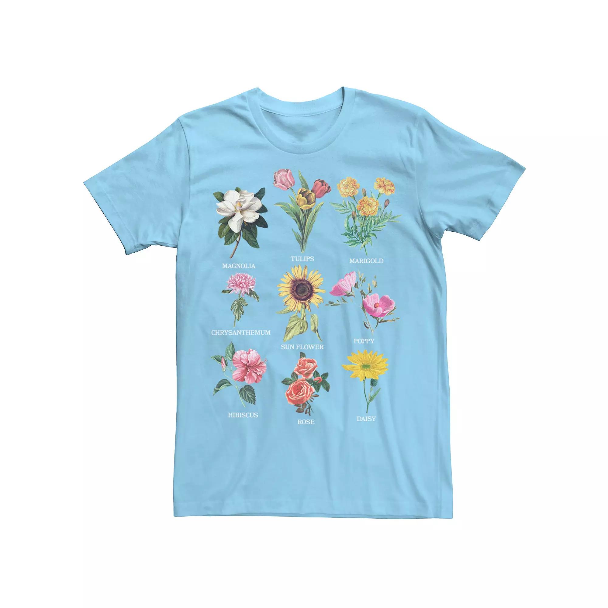 Men's Botanical Photorealistic Flowers Tee,  Product Image