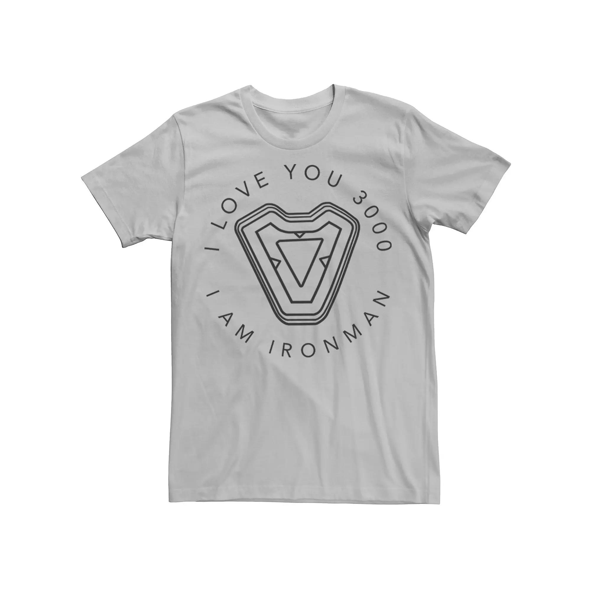 Men's Marvel Avengers Endgame Iron Man I Love You 3000 Quote Circle Logo Graphic Tee,  Product Image