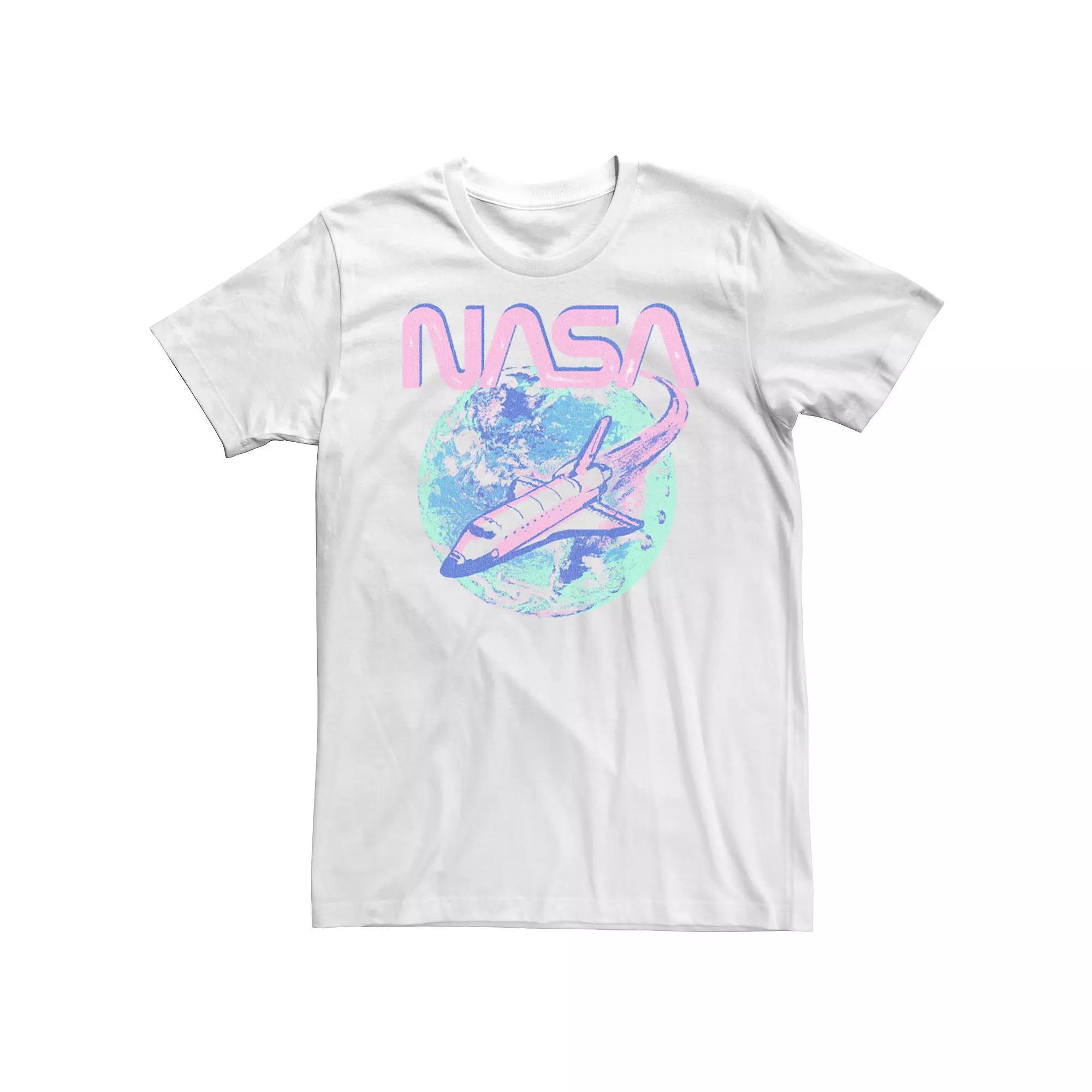 Men's NASA Pastel Rocket Earth Logo Tee,  Product Image