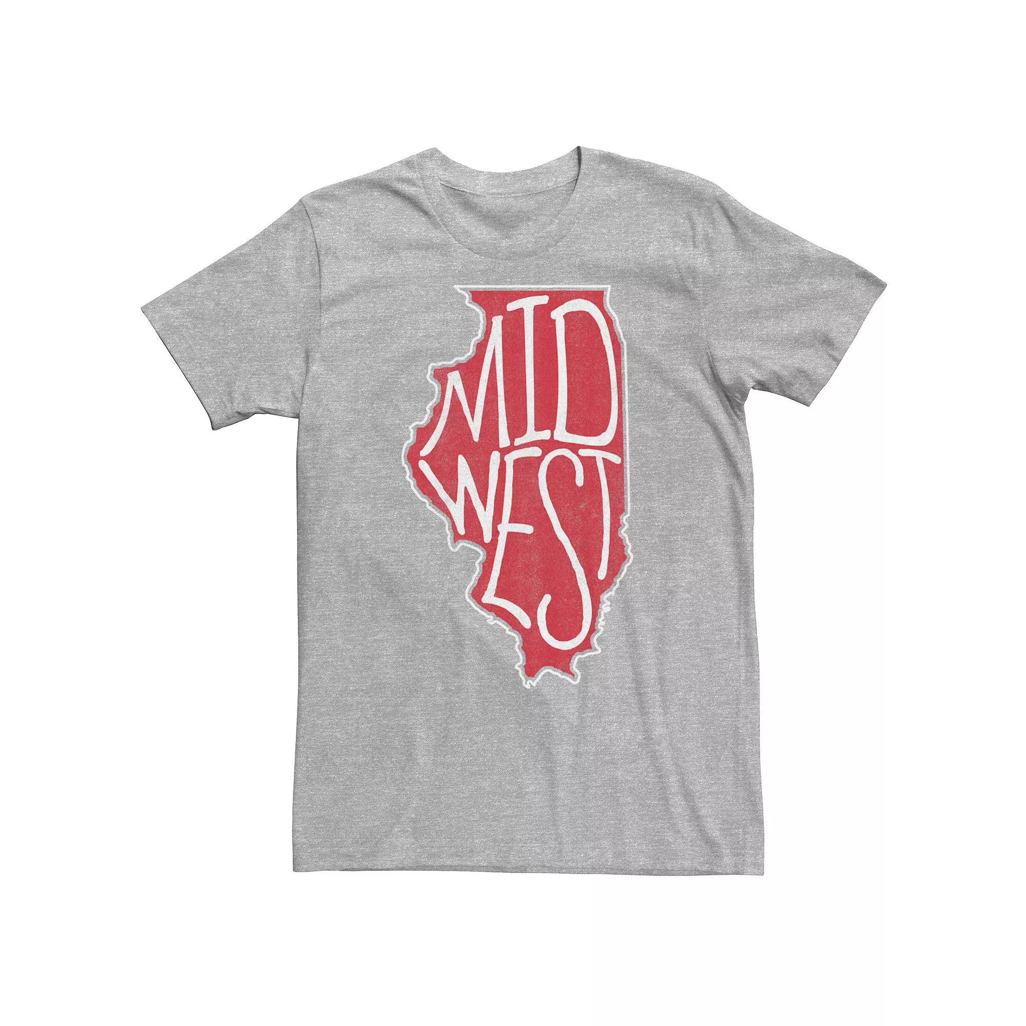 Big & Tall Illinois State Sketch Midwest Tee, Men's,  Product Image