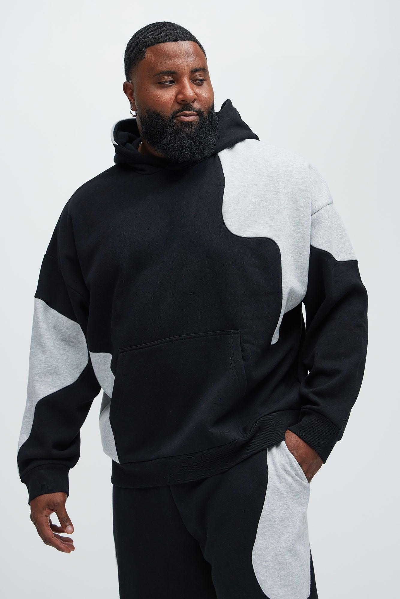Tyson Opposite Forces Oversize Hoodie - Black/Grey Product Image
