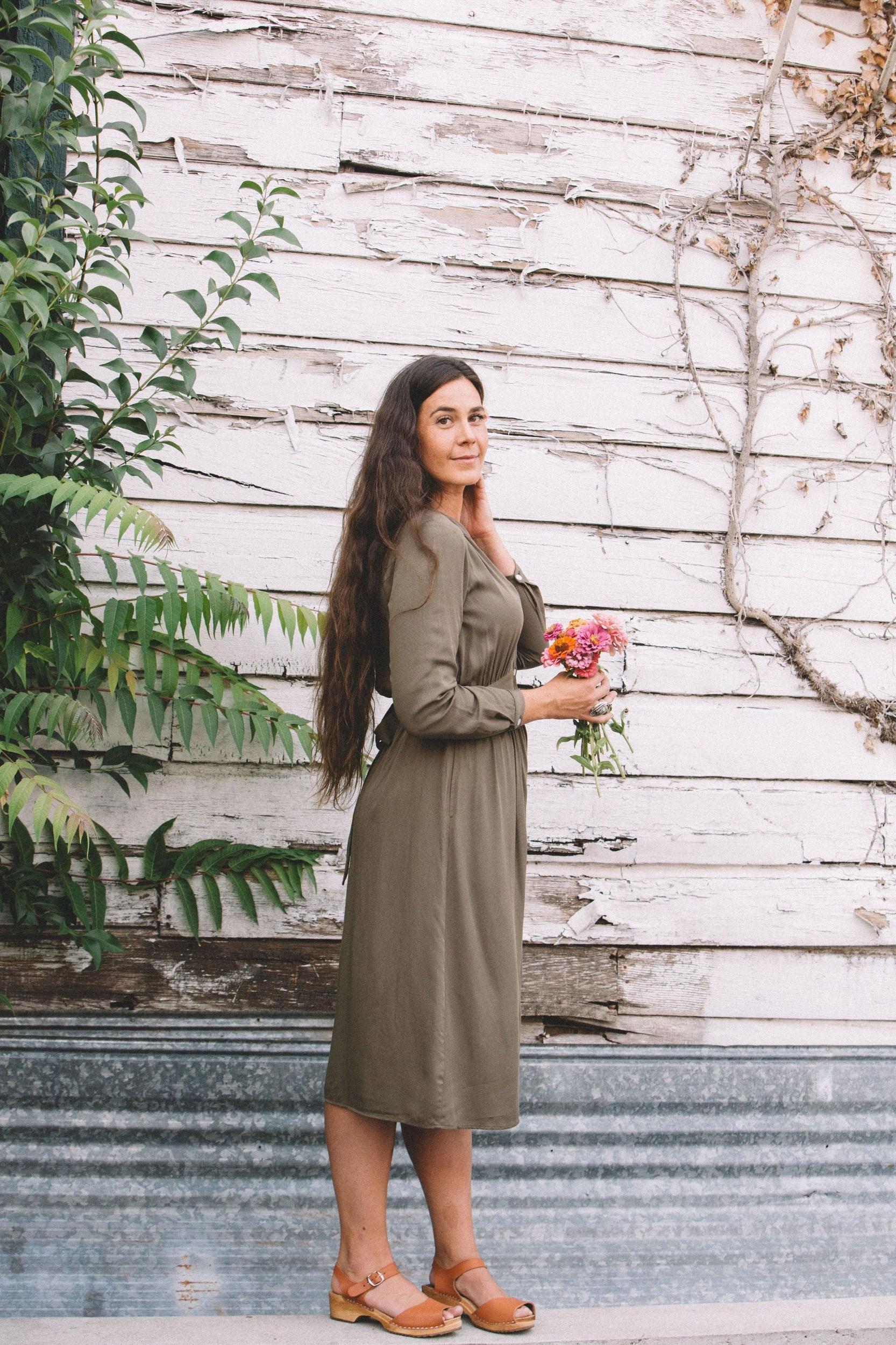 Vera Dress in Olive Product Image
