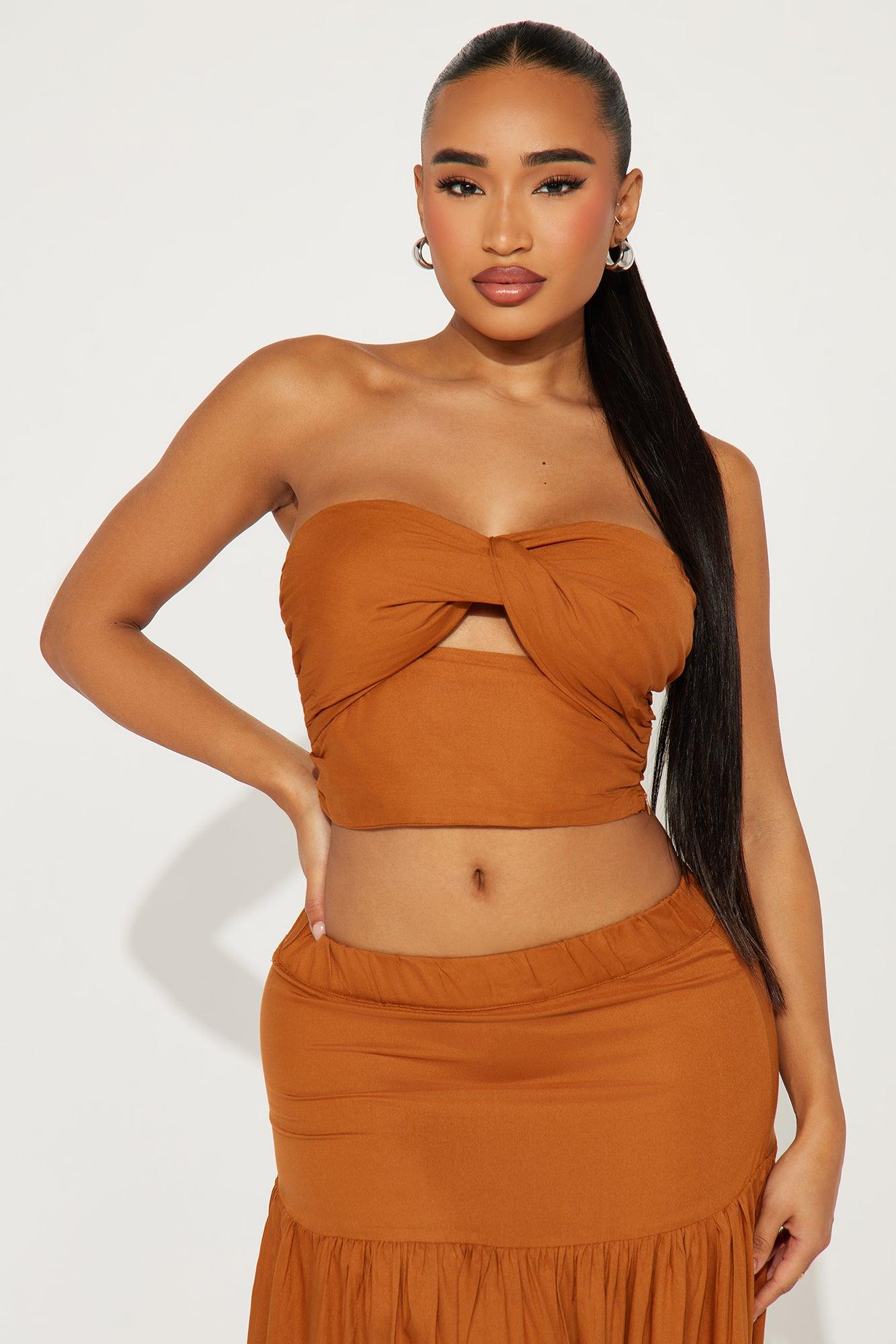 Wonderful Life Skirt Set - Brown Product Image