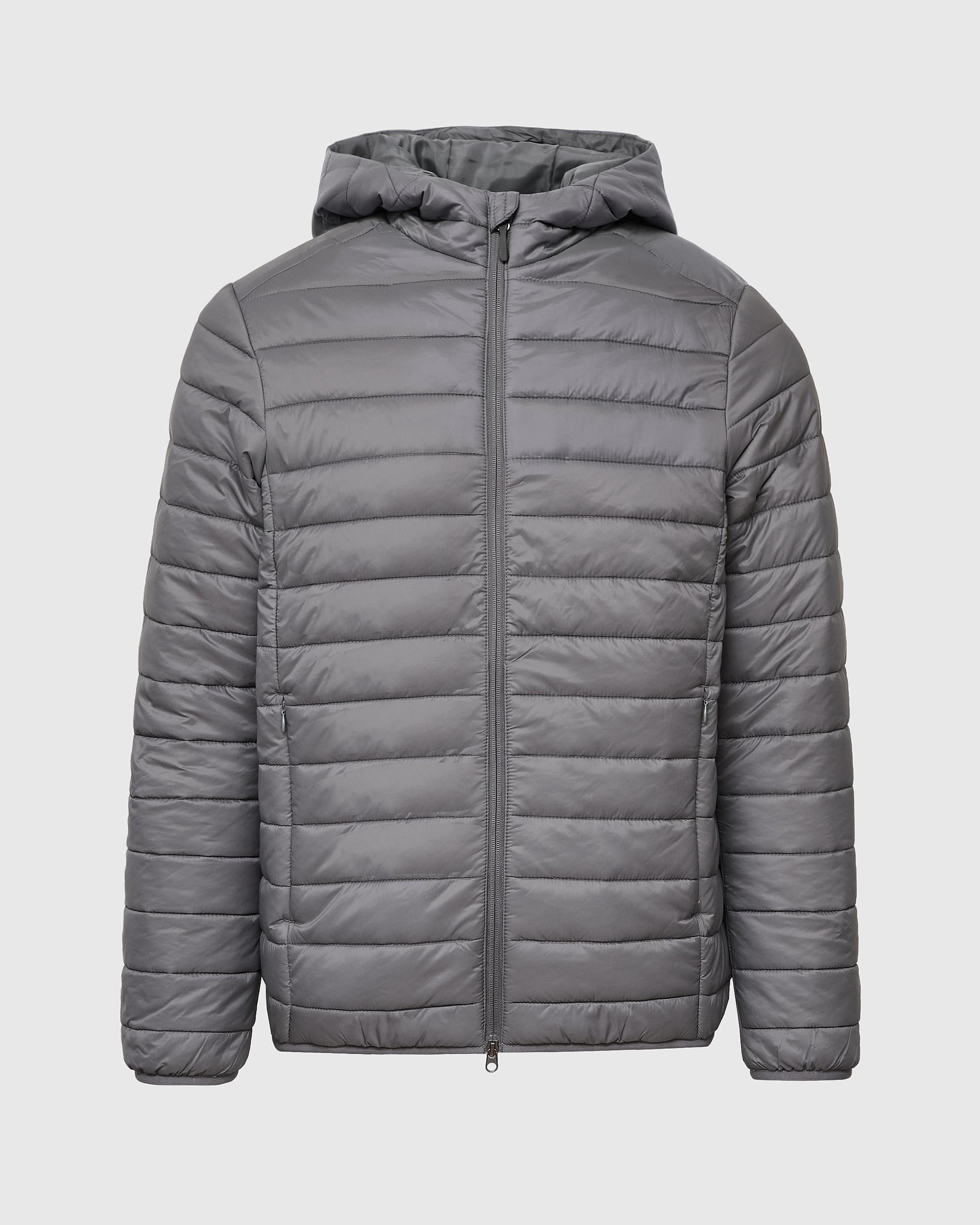Gunmetal Hooded Puffer Jacket Product Image
