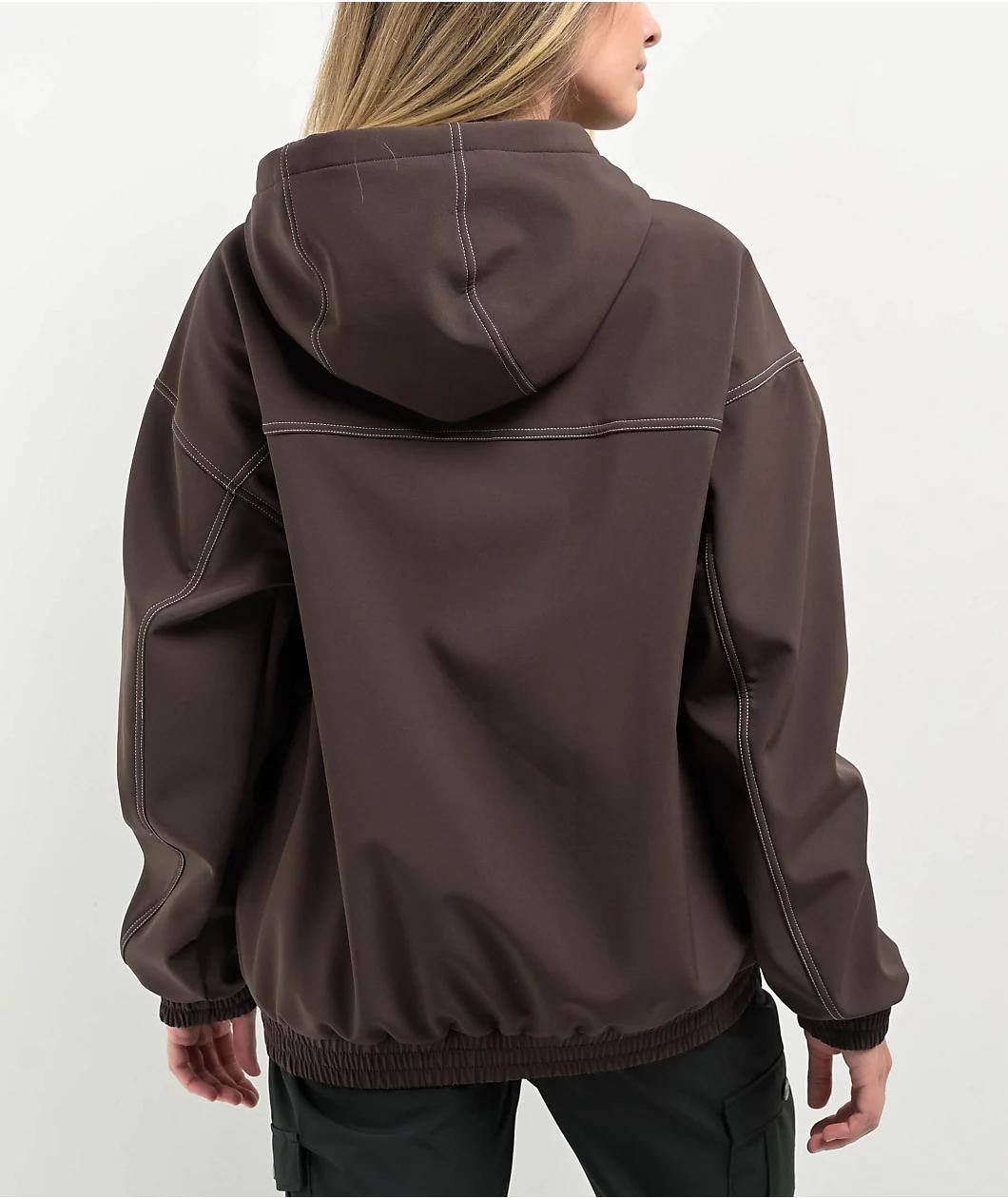 Empyre Topanga Brown Tech Hoodie Product Image