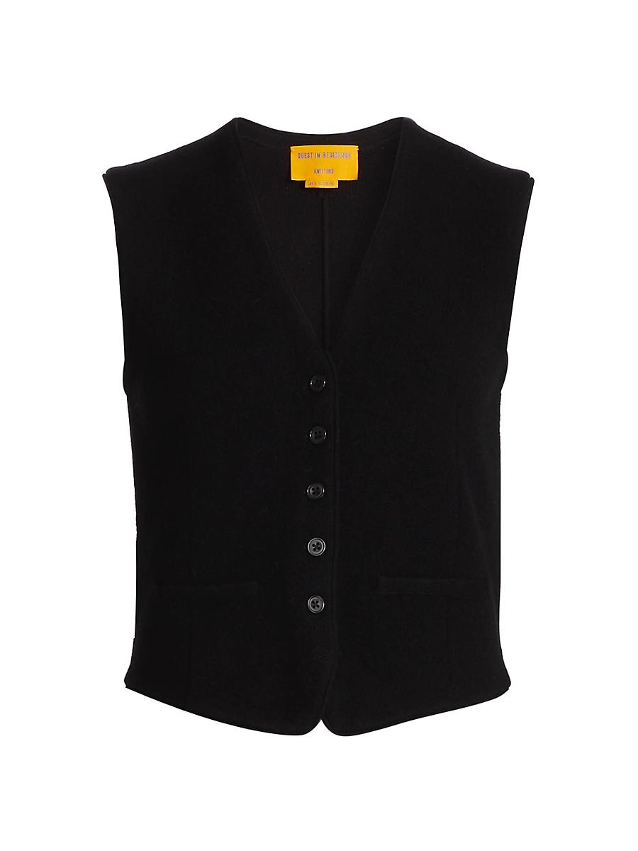 Womens Cashmere Knit Tailored Vest Product Image