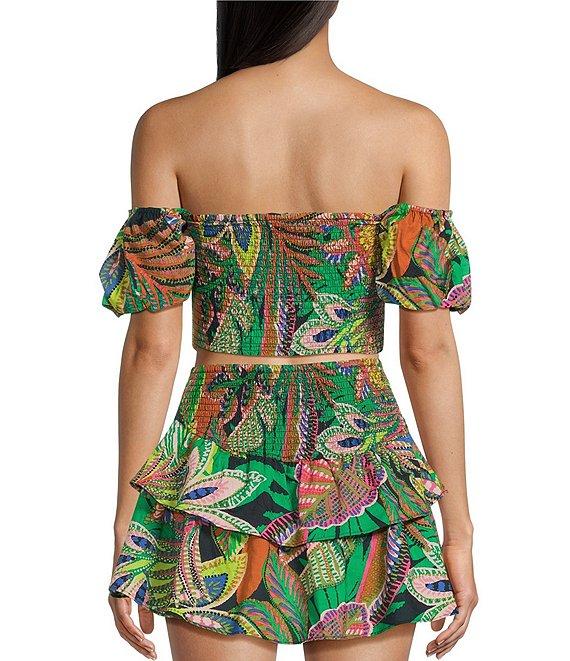 GB Tropical Floral Off The Shoulder Coordinating Top Product Image