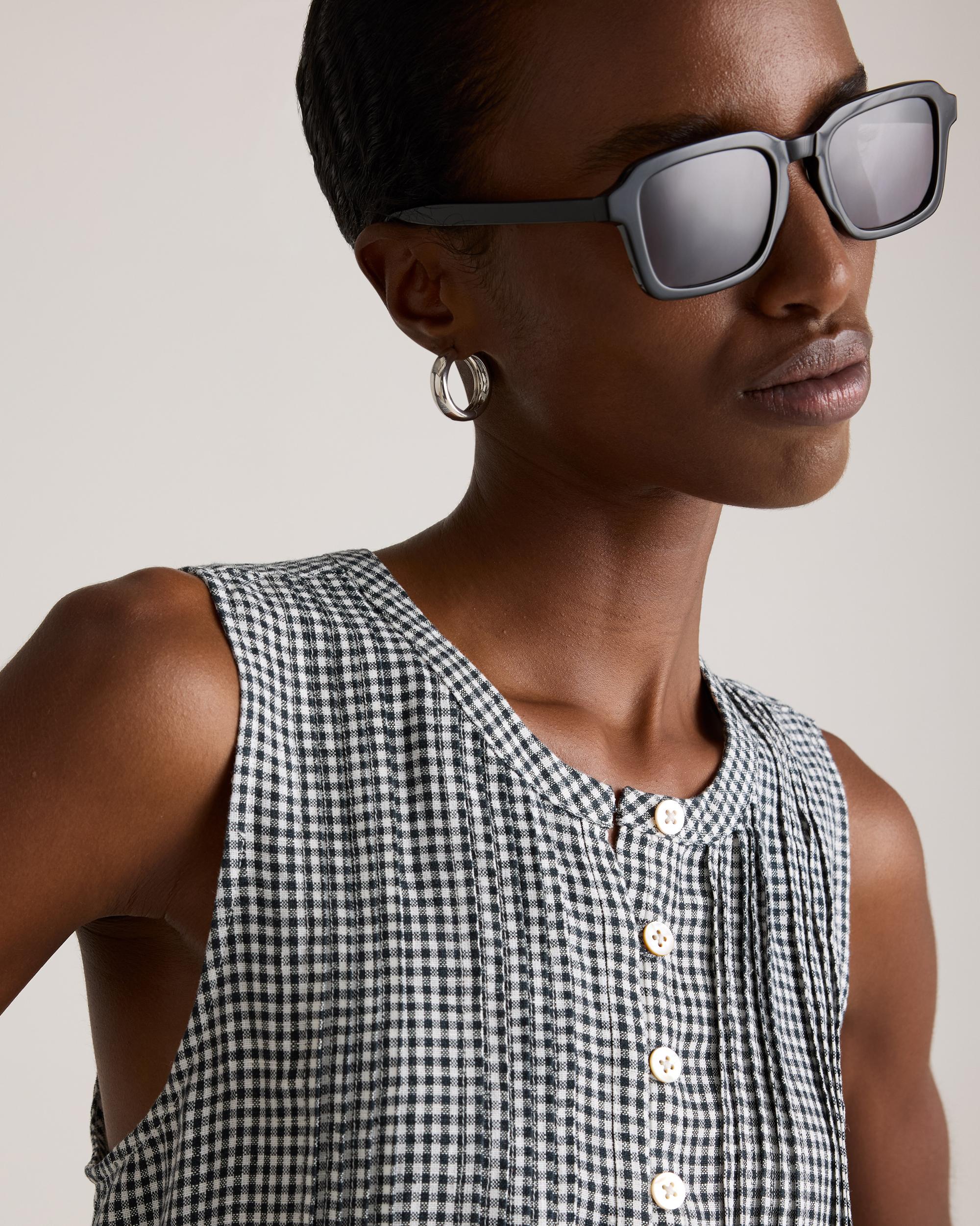 Quince | Women's 100% European Linen Sleeveless Swing Dress Size XS Product Image