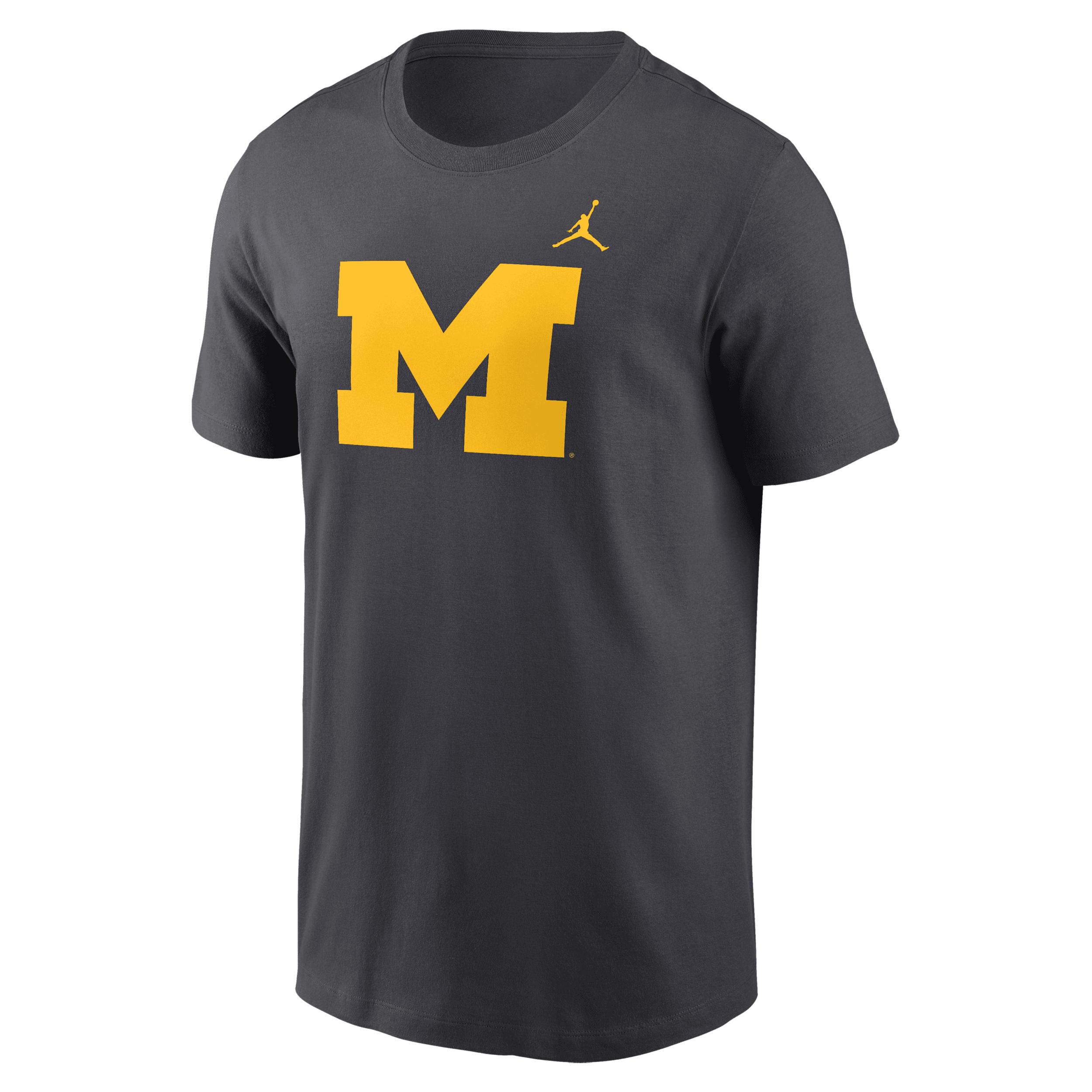 Mens Michigan Wolverines Primetime Logo Jordan Brand College T-Shirt | N19978HMWN-2KX Product Image