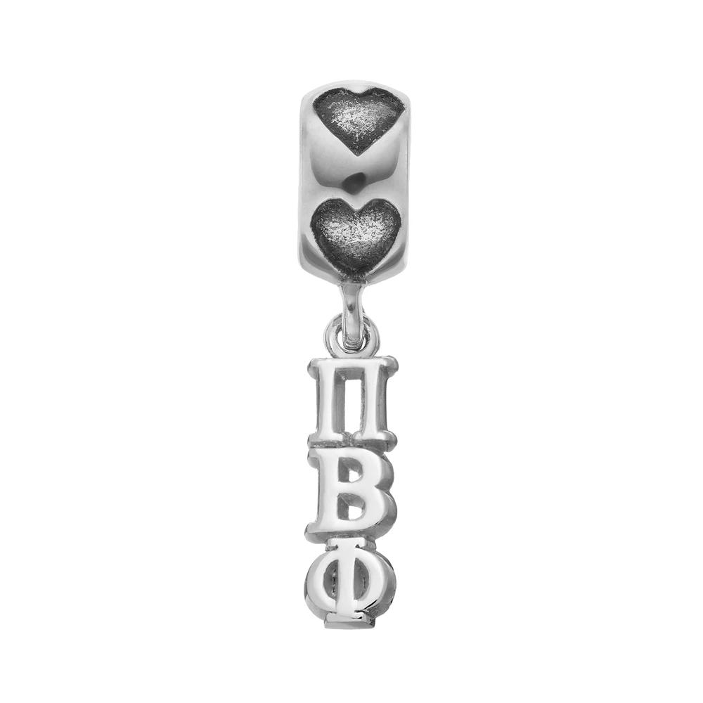 LogoArt Pi Beta Phi Sterling Silver Sorority Charm, Womens, Grey Product Image