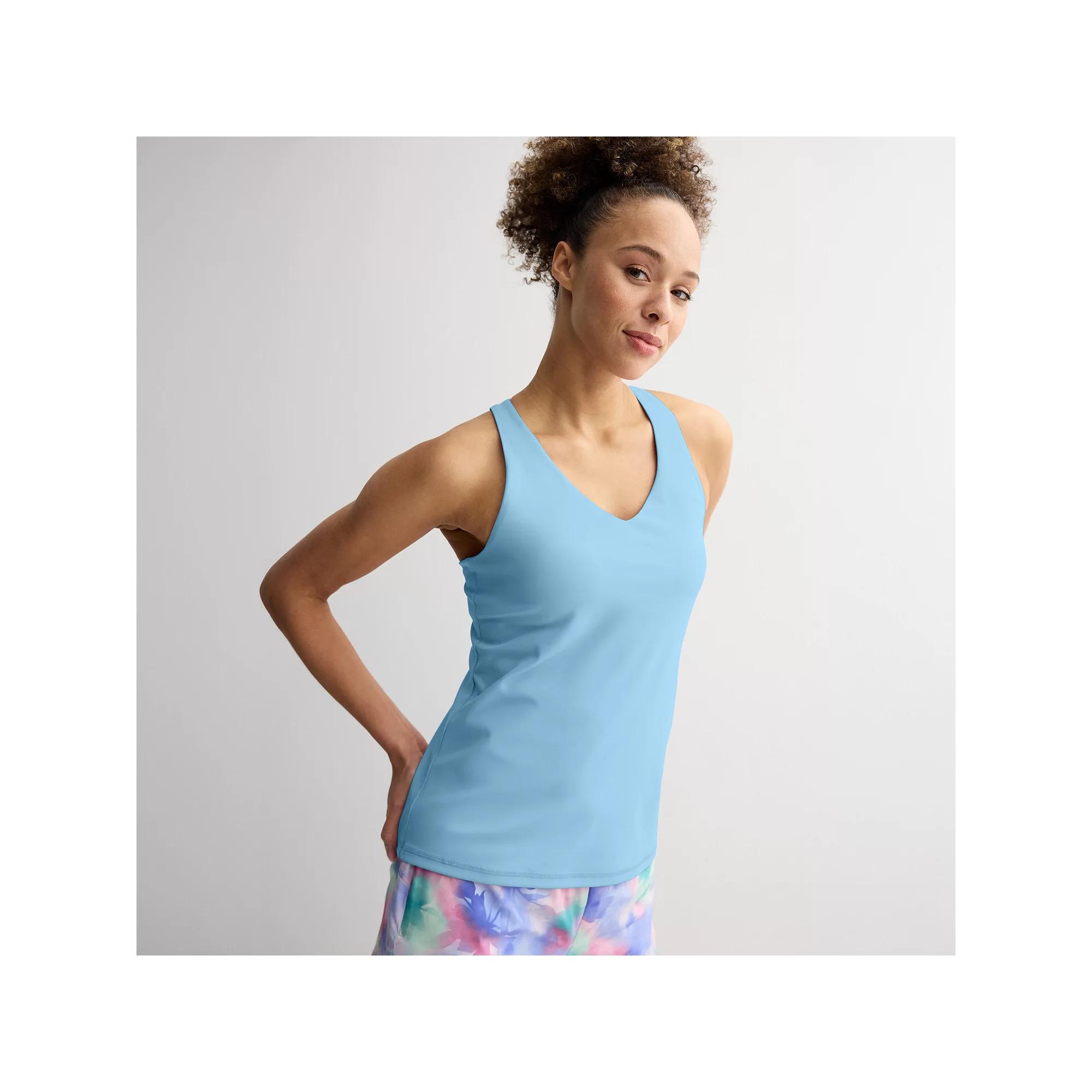 Women's Tek Gear® Ultrastretch Built-In Bra Racerback Tank Top,  Product Image