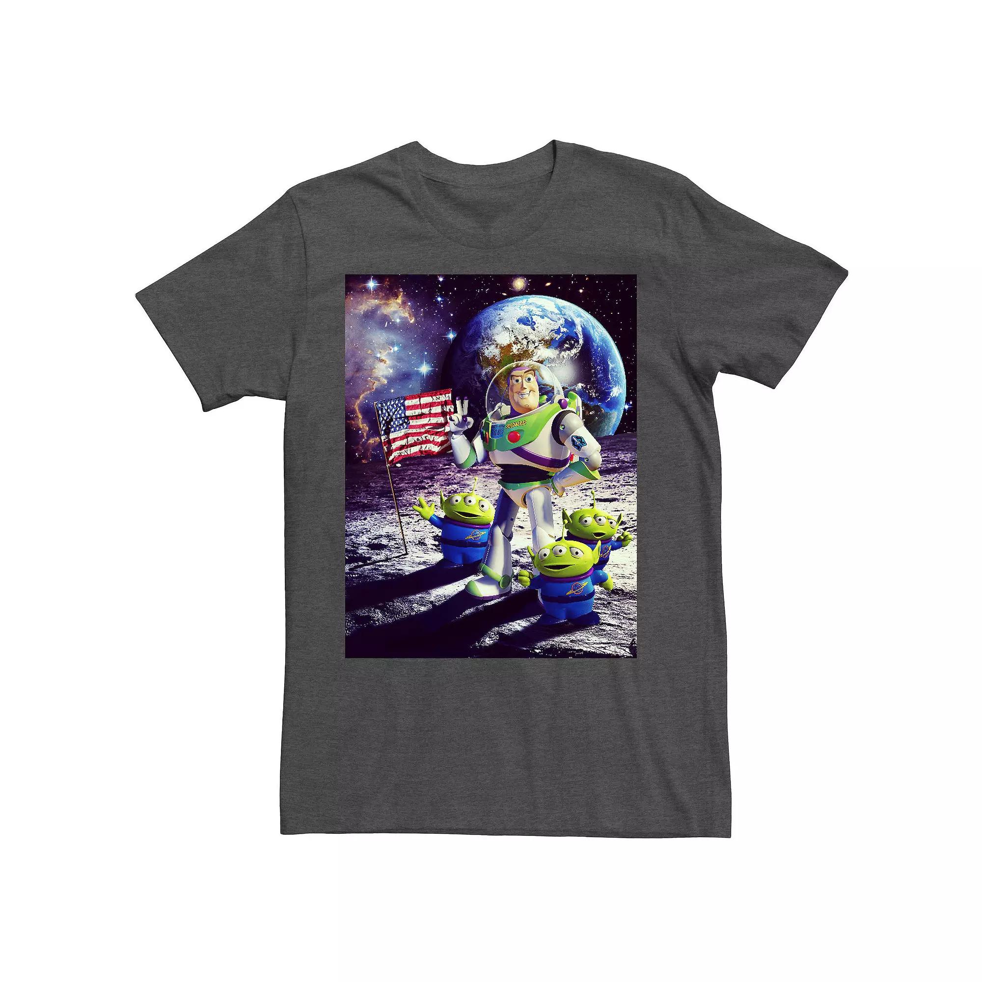 Big & Tall Disney / Pixar Toy Story Buzz and Aliens On The Moon Photo Tee, Men's,  Product Image