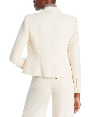 Brooke Double Breasted Cropped Tweed Blazer Product Image