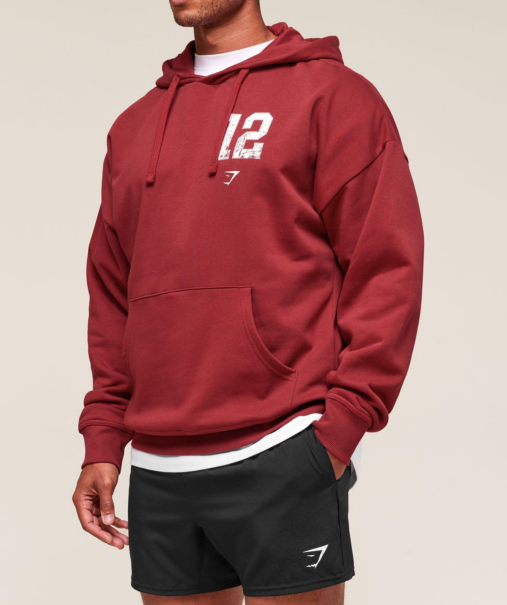 Gymshark Campus Hoodie - Athletic Burgundy Male Product Image