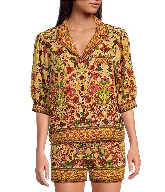 A Loves A Woven Floral Print High Rise Tassel Tie Coordinating Shorts Product Image