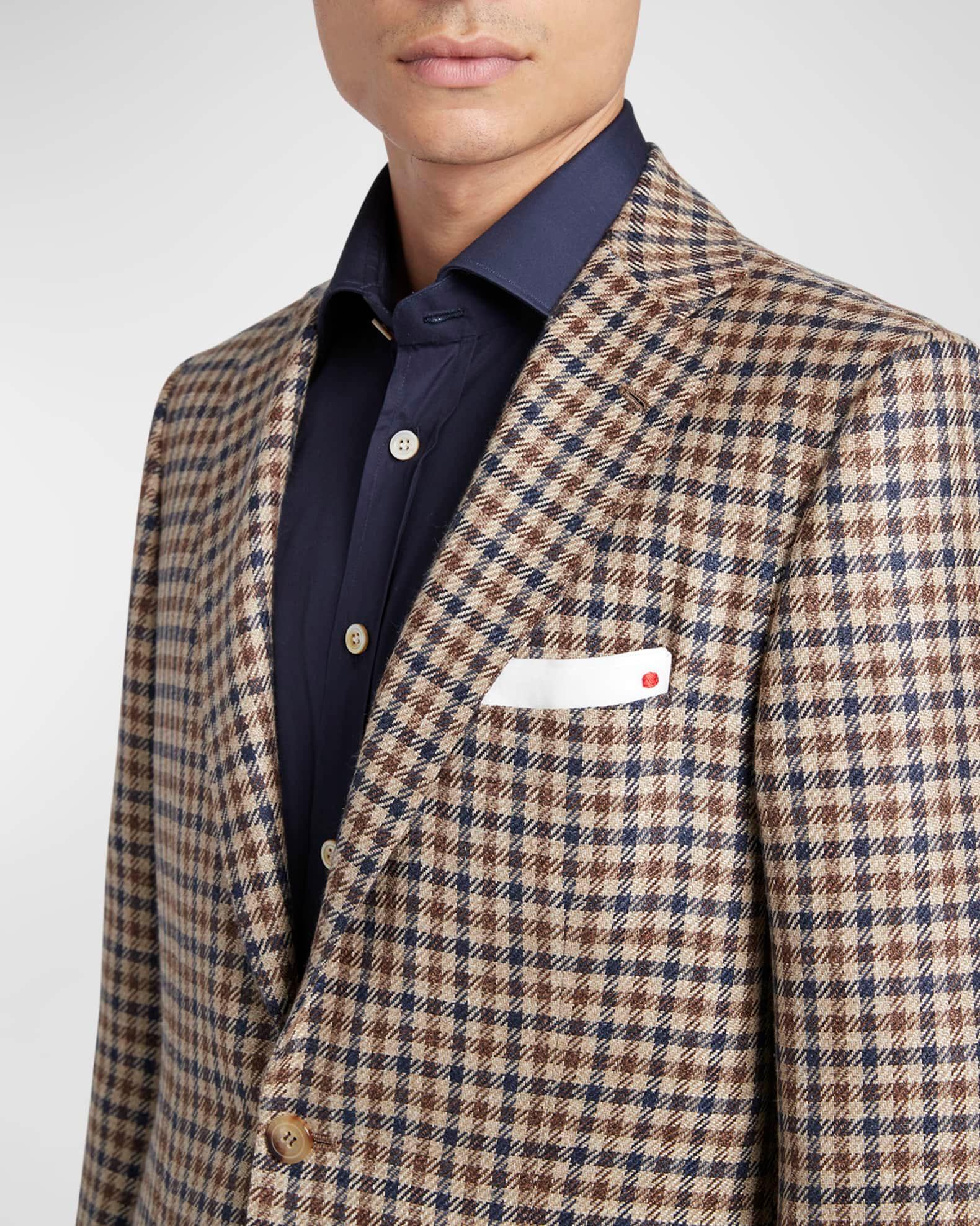 Men's Check Wool-Silk Sport Coat Product Image