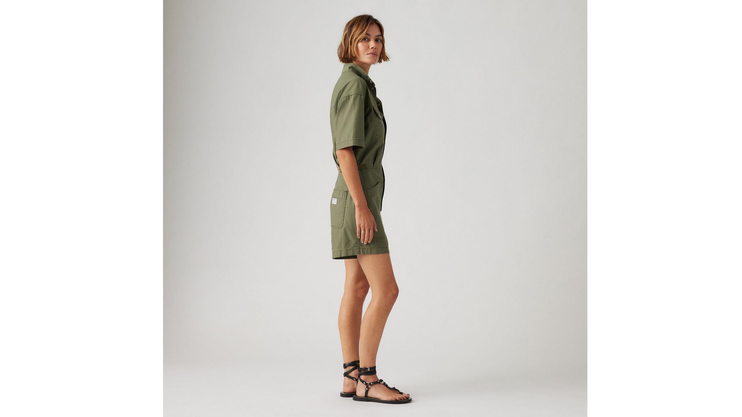Short Sleeve Surplus Romper Product Image