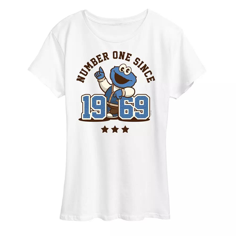 Women's Sesame Street Cookie Monster Graphic Tee, Girl's,  Product Image
