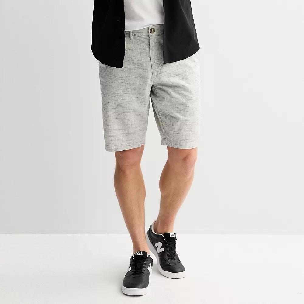 Men's Sonoma Goods For Life® 11" Flexwear Flat Front Shorts, Size: 28 11 IN, Ivory Black Product Image