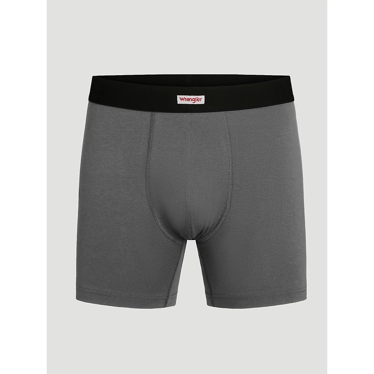 Men's Cotton Stretch Boxer Brief (3-Pack) in Blue/Charcoal/Grey Product Image