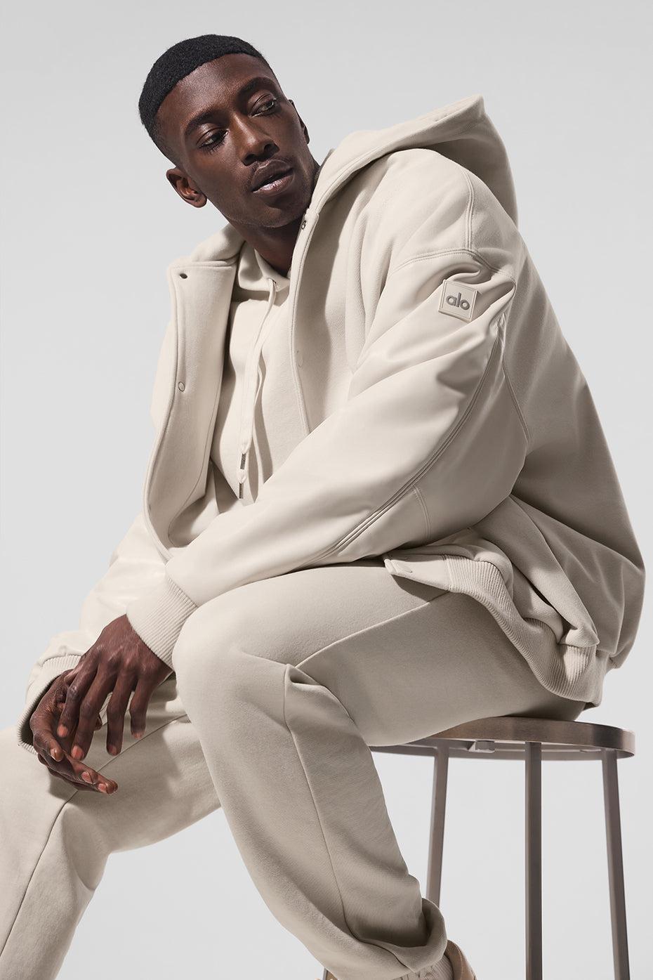 ALO | Select Hooded Bomber Jacket Beige Product Image