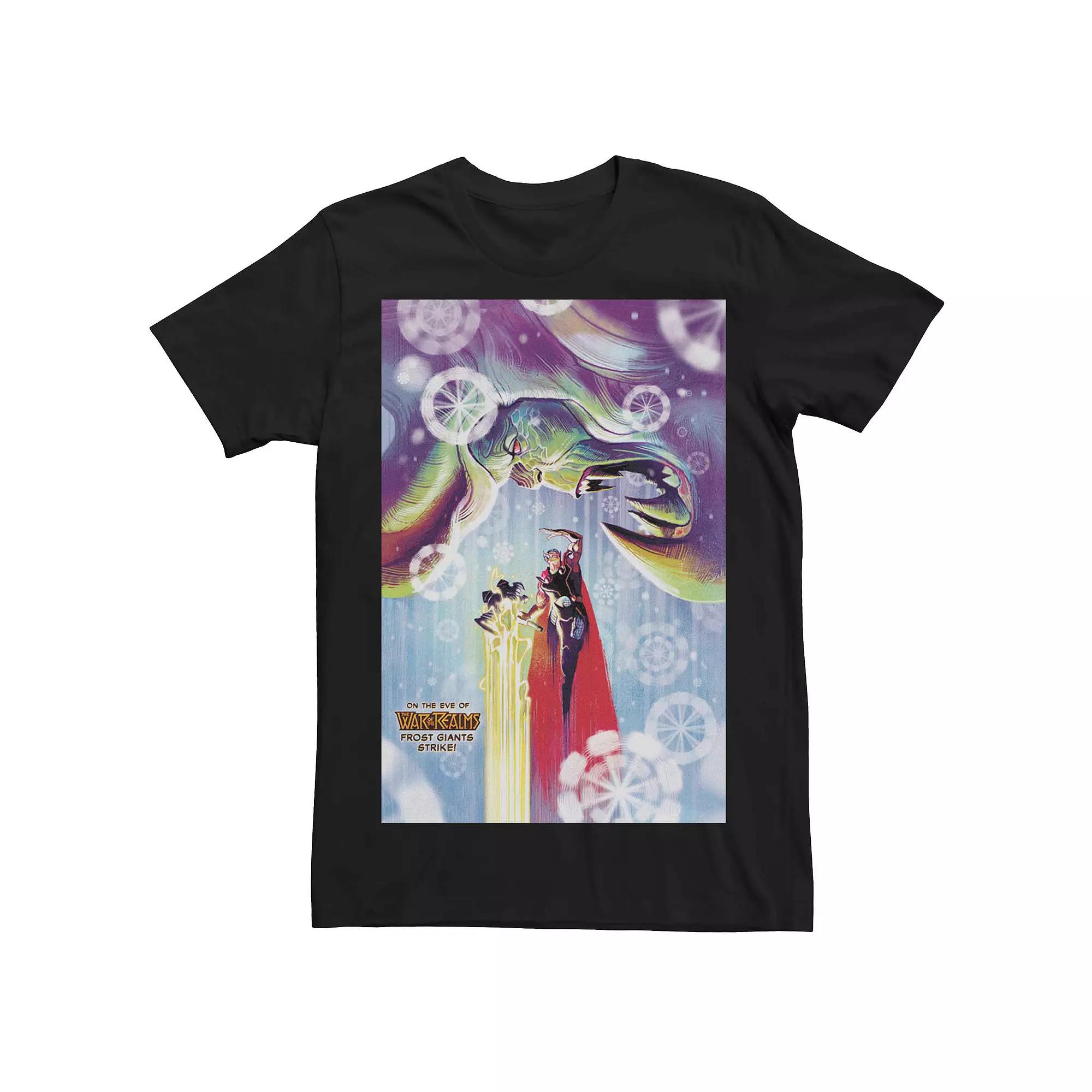 Men's Marvel's Thor Fight Frost Giants Comic Cover Tee,  Product Image
