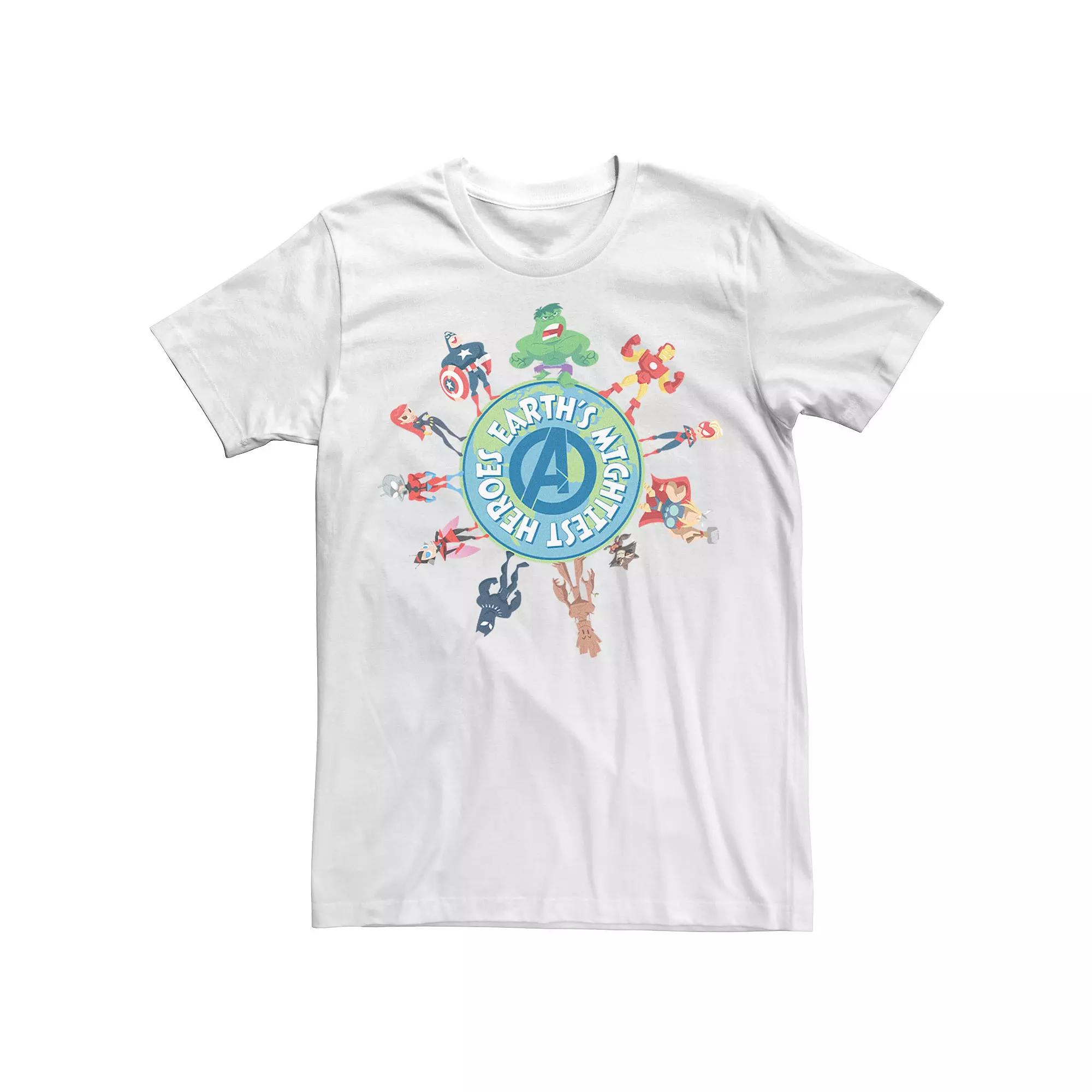 Men's Marvel Earth Day Avengers Earth's Mightiest Heroes Tee,  Product Image