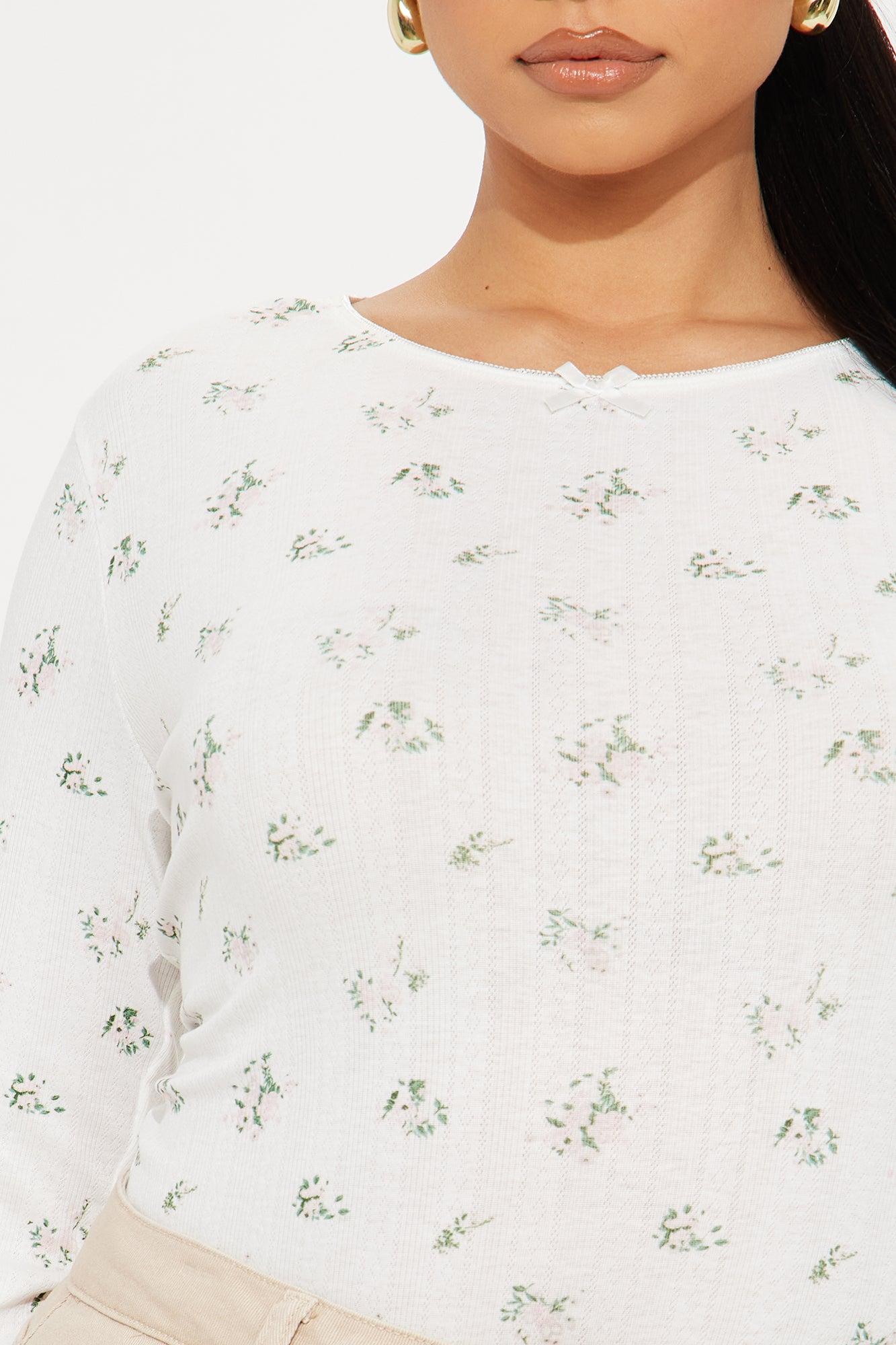 Angel Ditsy Floral Top - White/combo Product Image