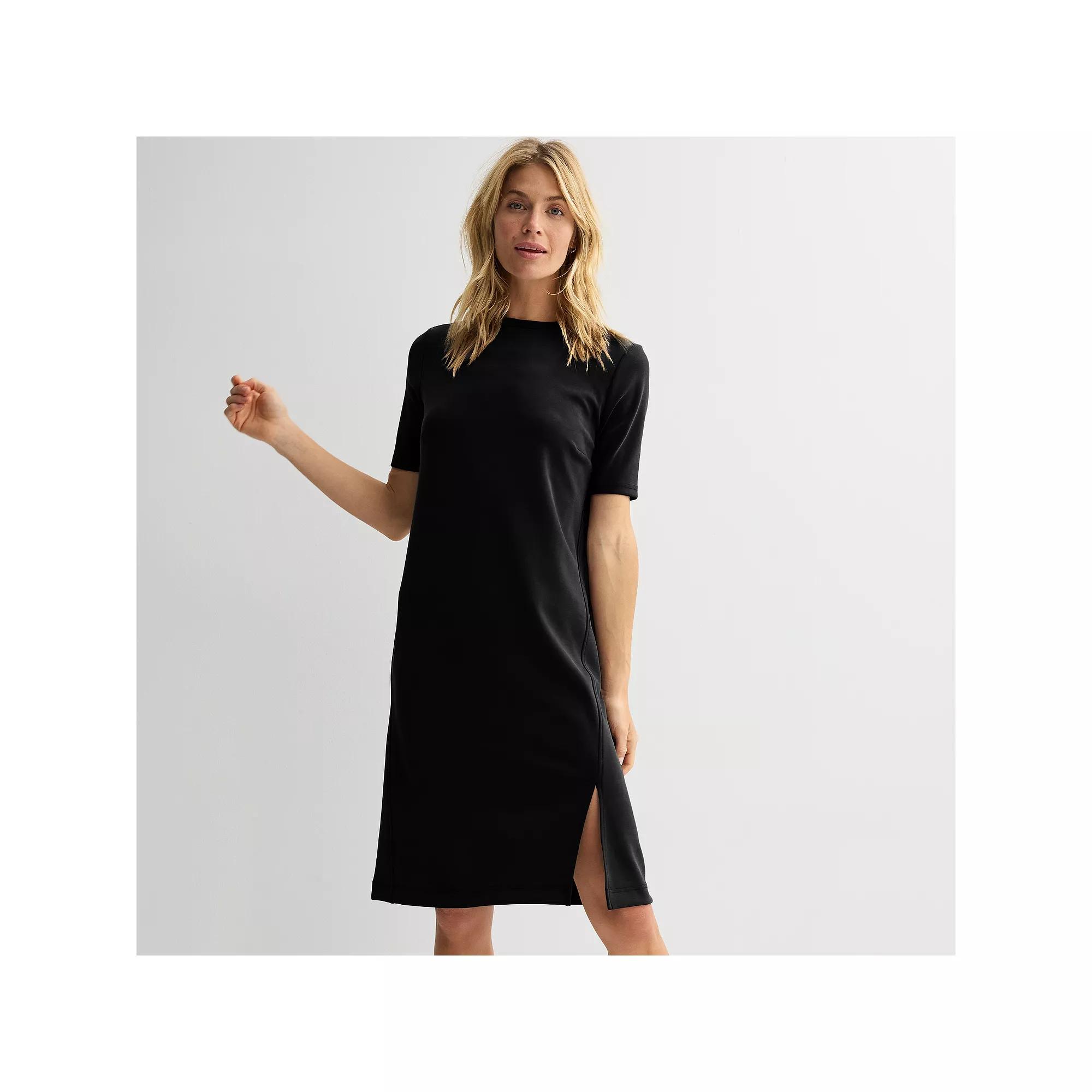 Women's FLX Solace Short Sleeve Midi Shirt Dress, Size: XS, Mineral Black Product Image
