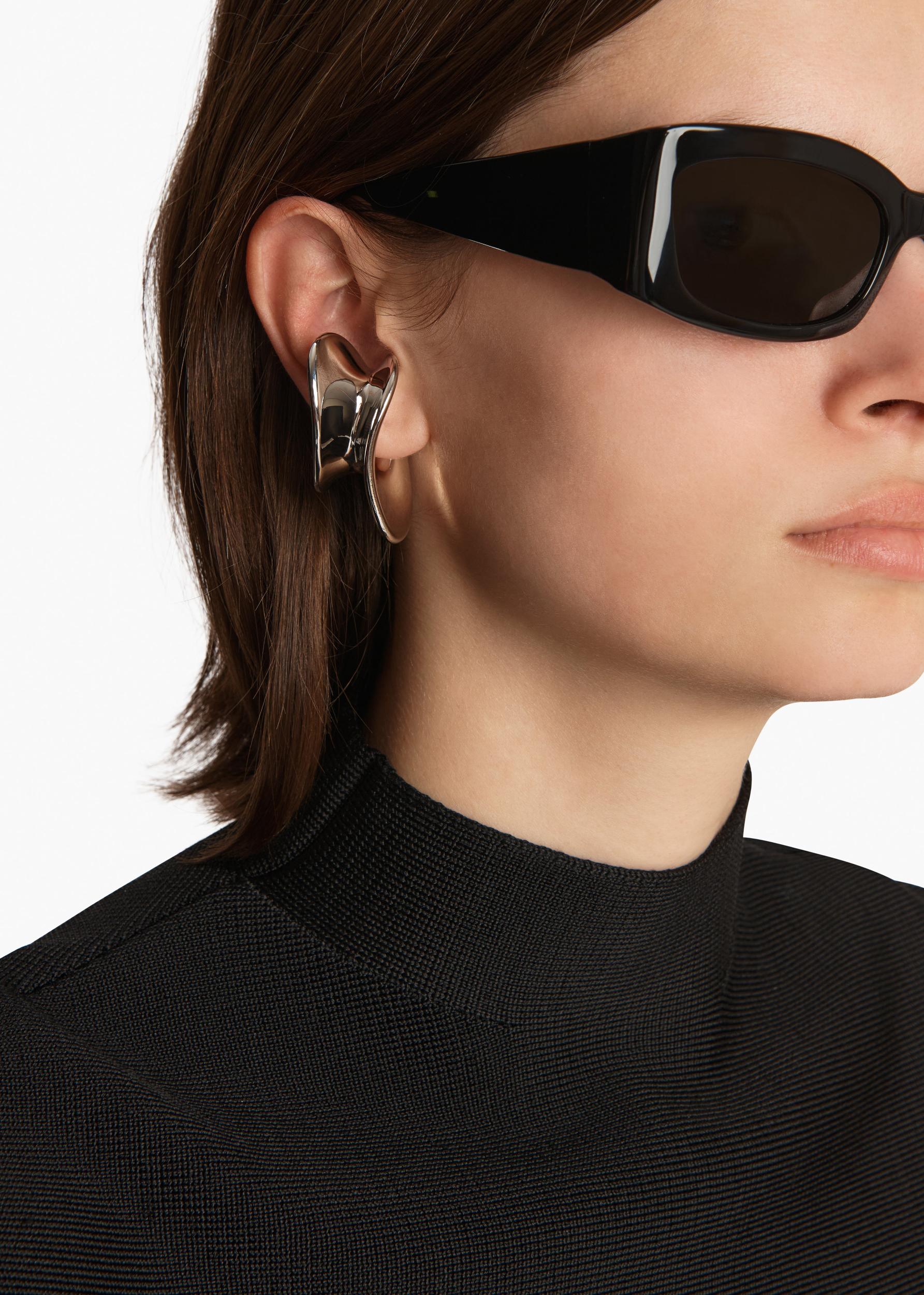 Shadow Right Ear Cuff in Silver Product Image