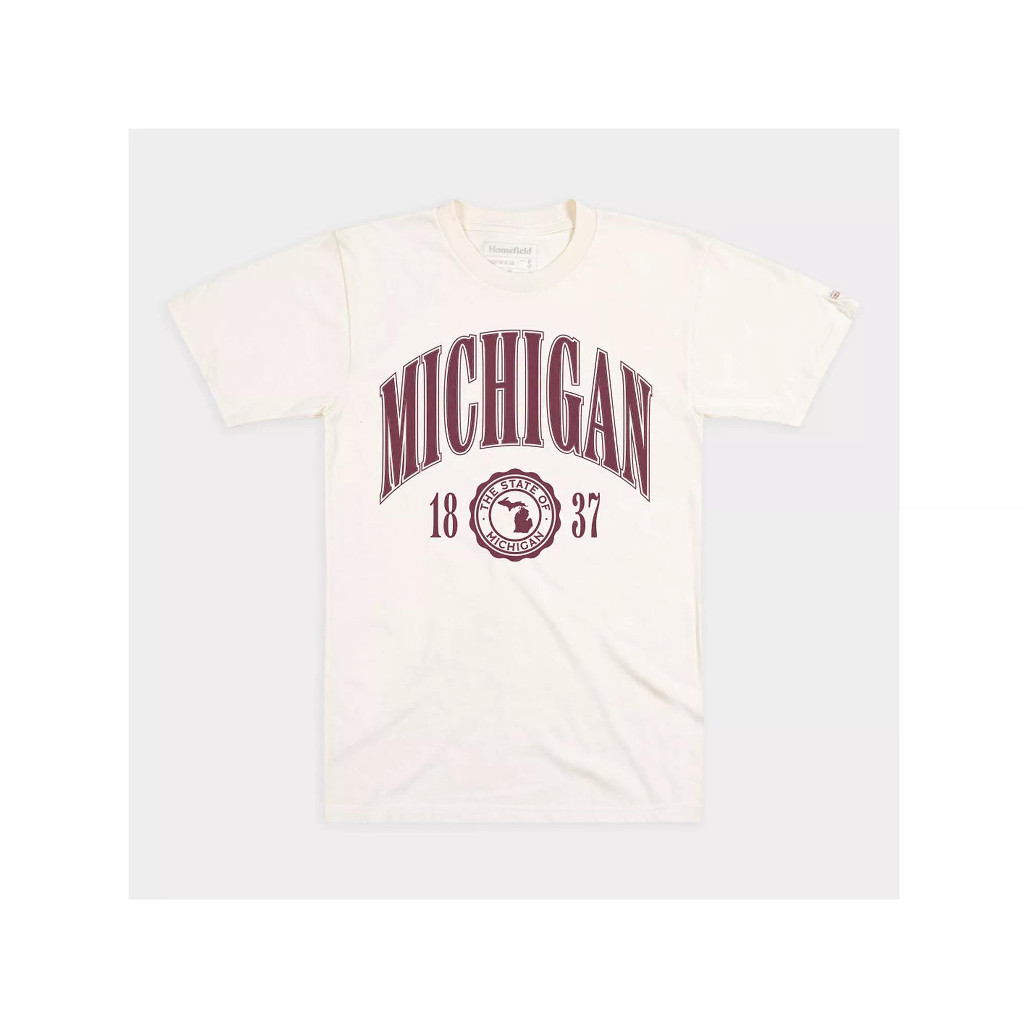 Men's Homefield Michigan Est. 1837 Graphic Tee, Size: Small, Ivory Product Image