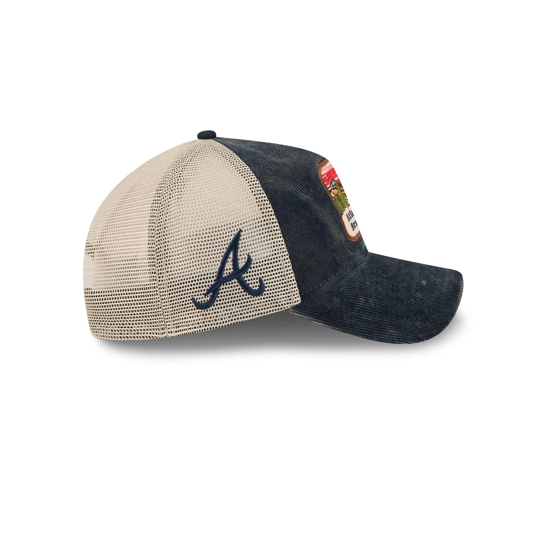 Atlanta Braves Vintage Landscape 9TWENTY A-Frame Trucker Hat Male Product Image