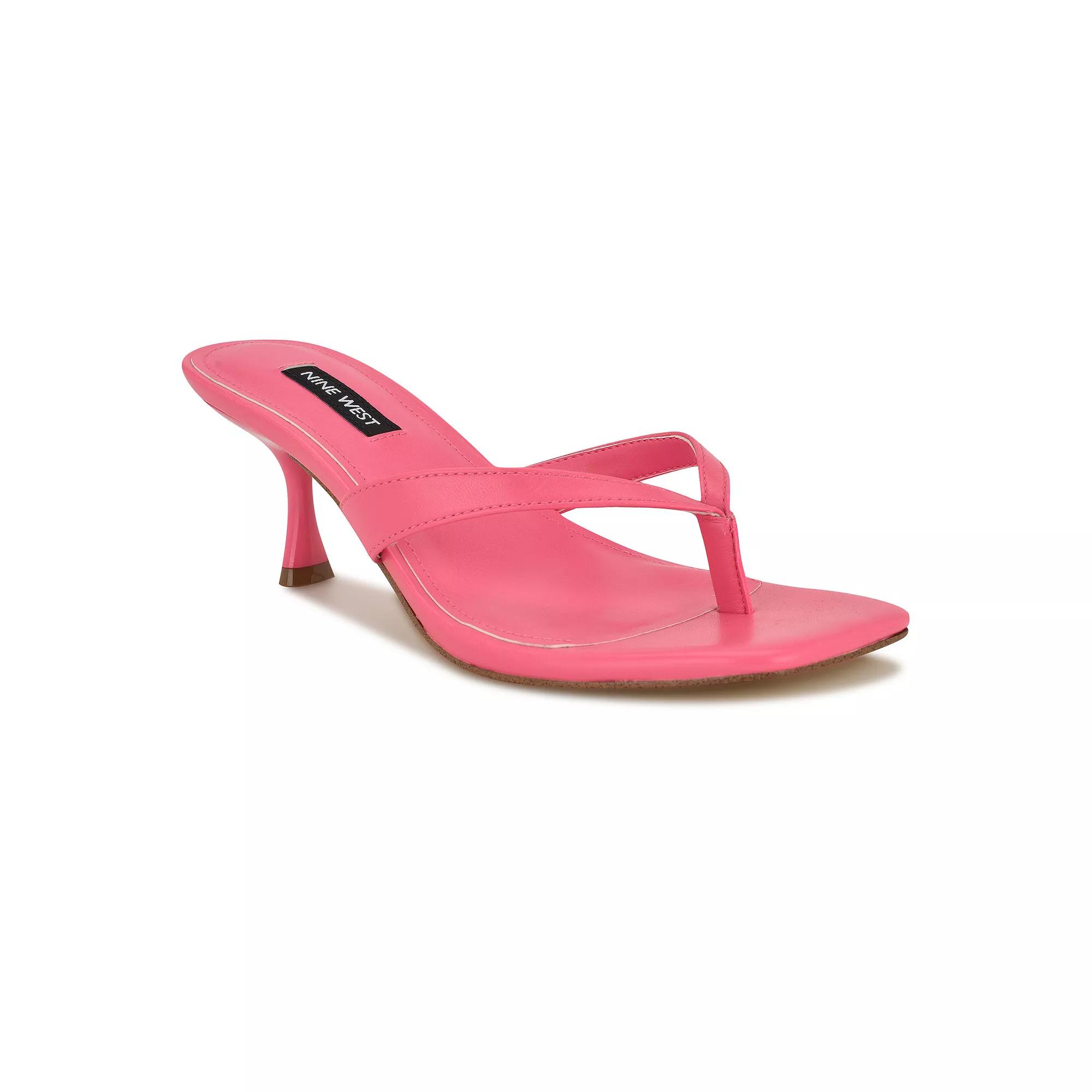 Nine West Andela Women's Square Toe Dress Sandals, Size: 7.5, Neon Pink Product Image